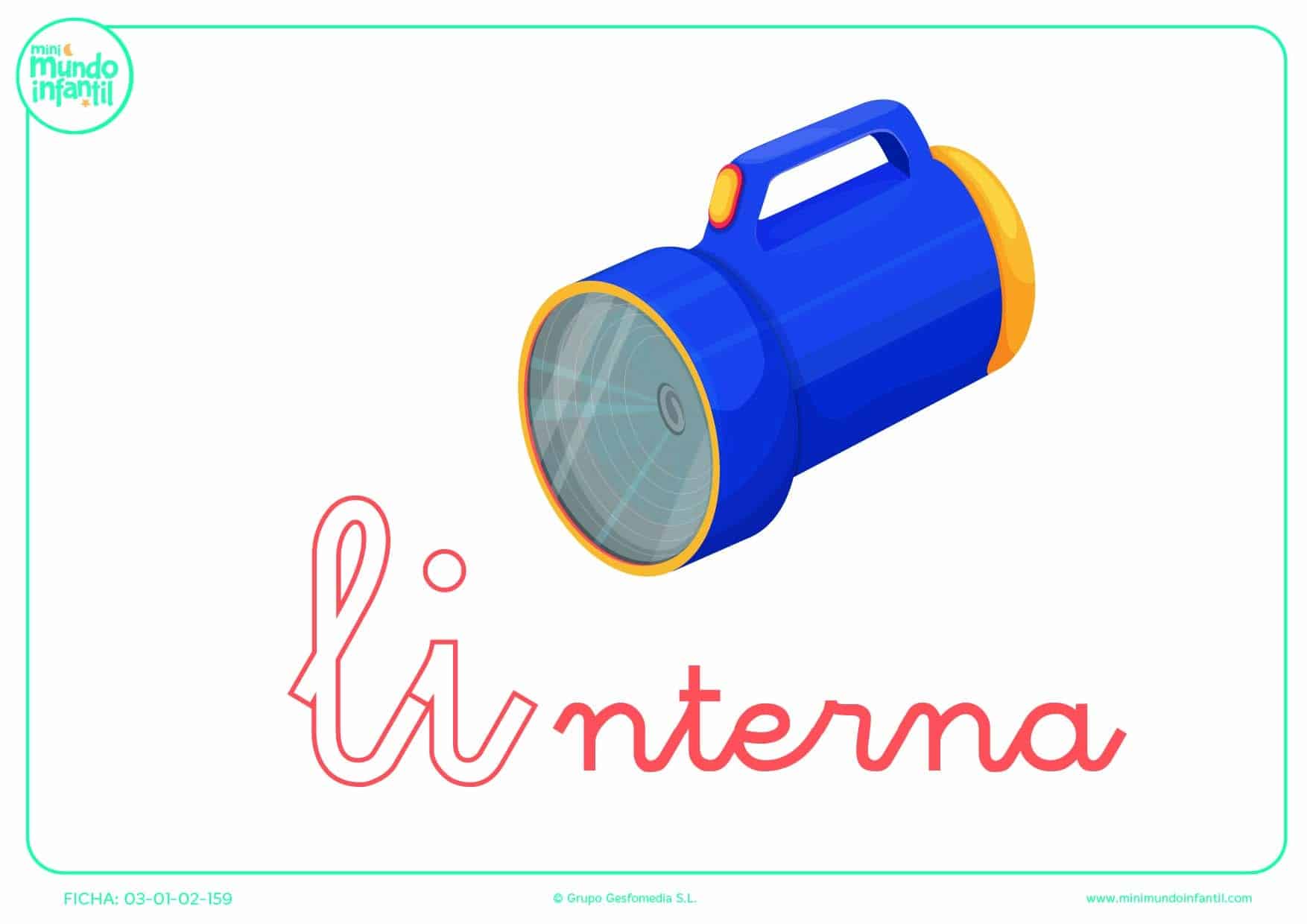 Poner color ala sílaba LI minúscula de linterna