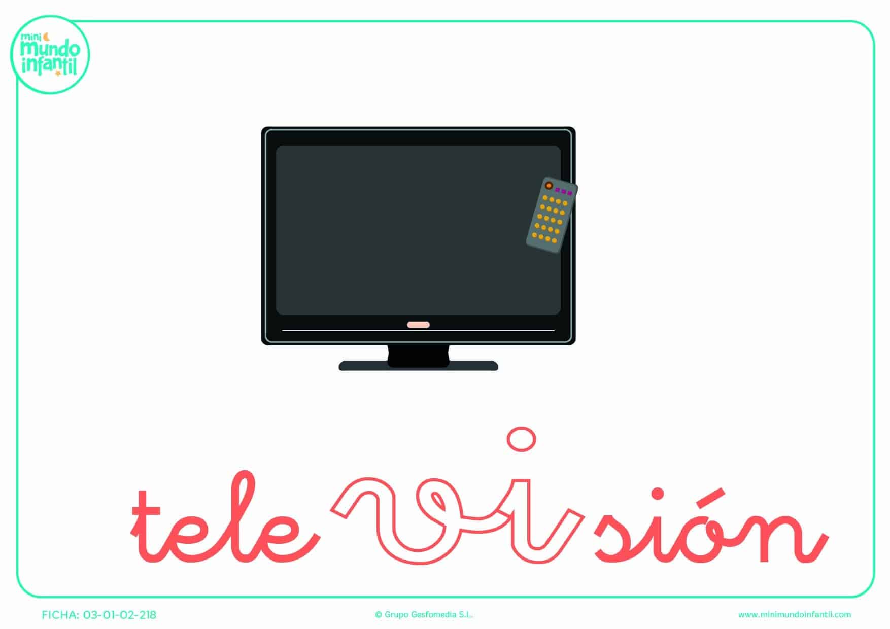 Rellenar la sílaba VI minúscula de televisión