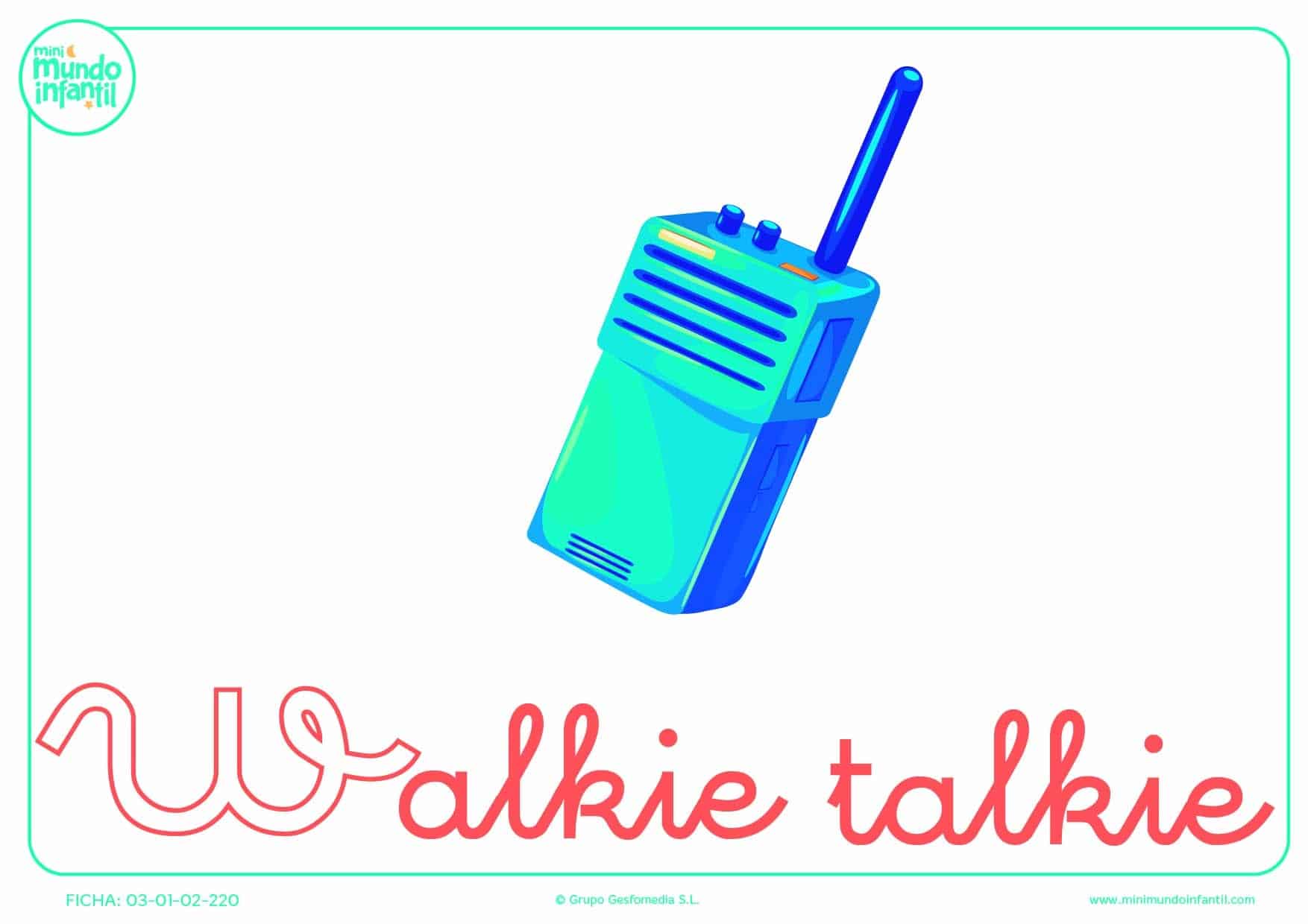 Rellenar letra W minúscula de walkie-talkie