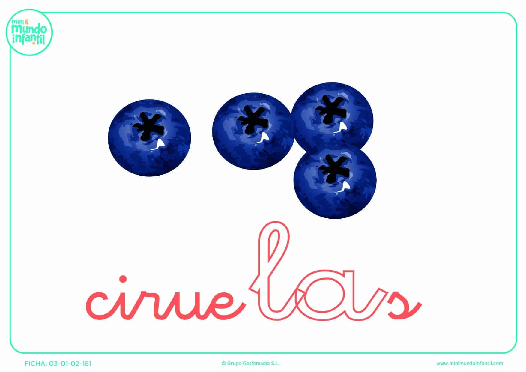 Sílaba LA de ciruelas en minúsculas para colorear