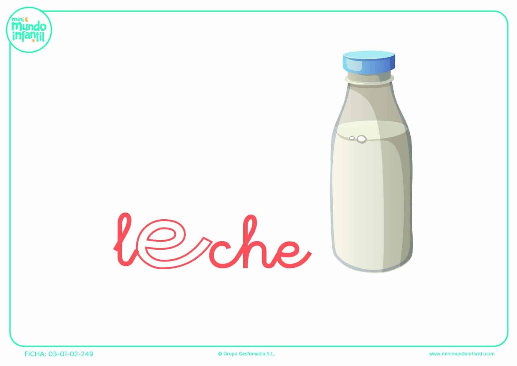 Letra E minúscula de leche para rellenar