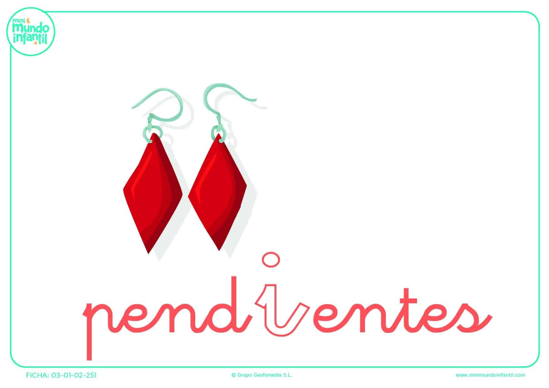 Letra I minúscula de pendientes para pintar