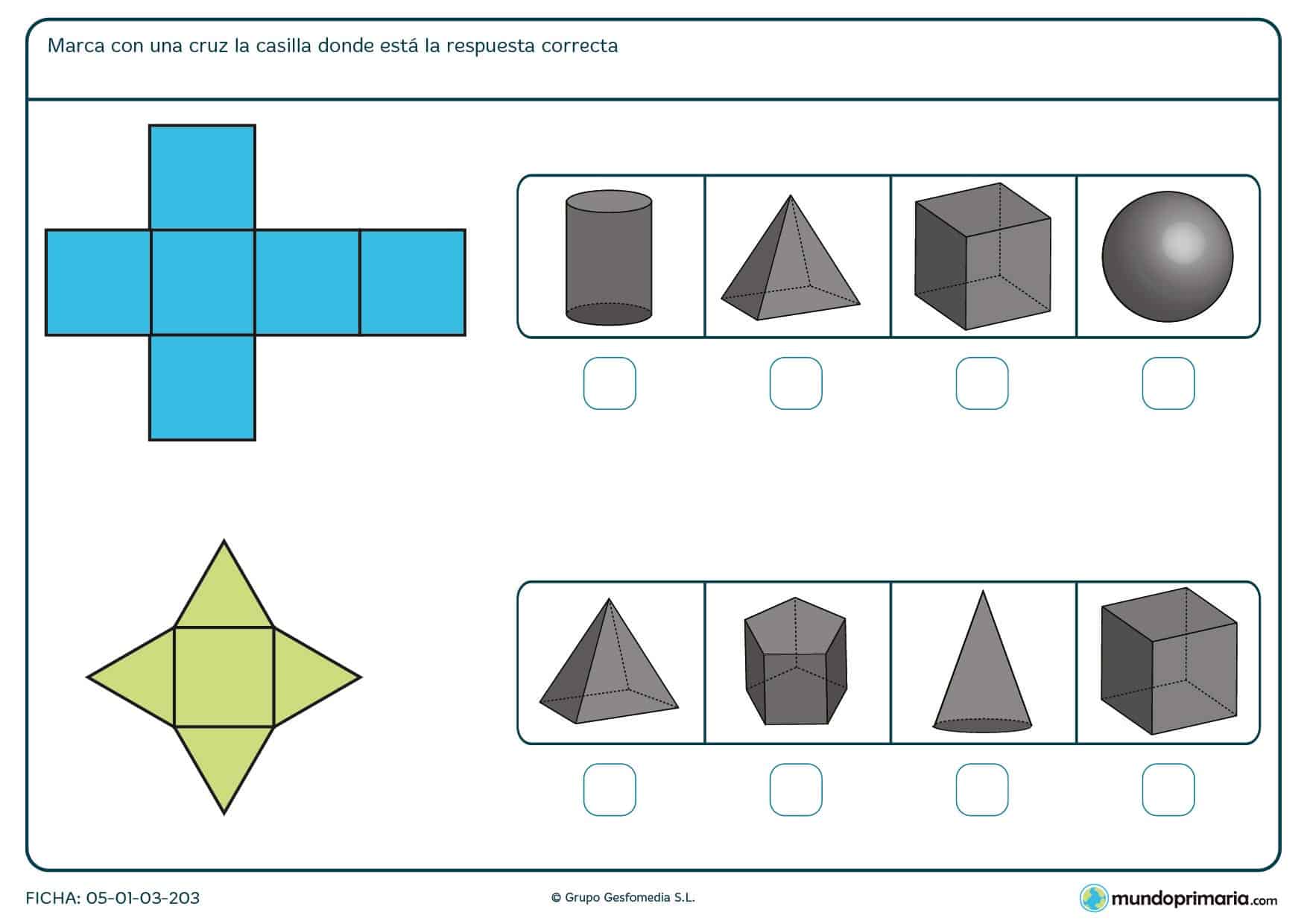 Ejercicios geometría para tercero primaria