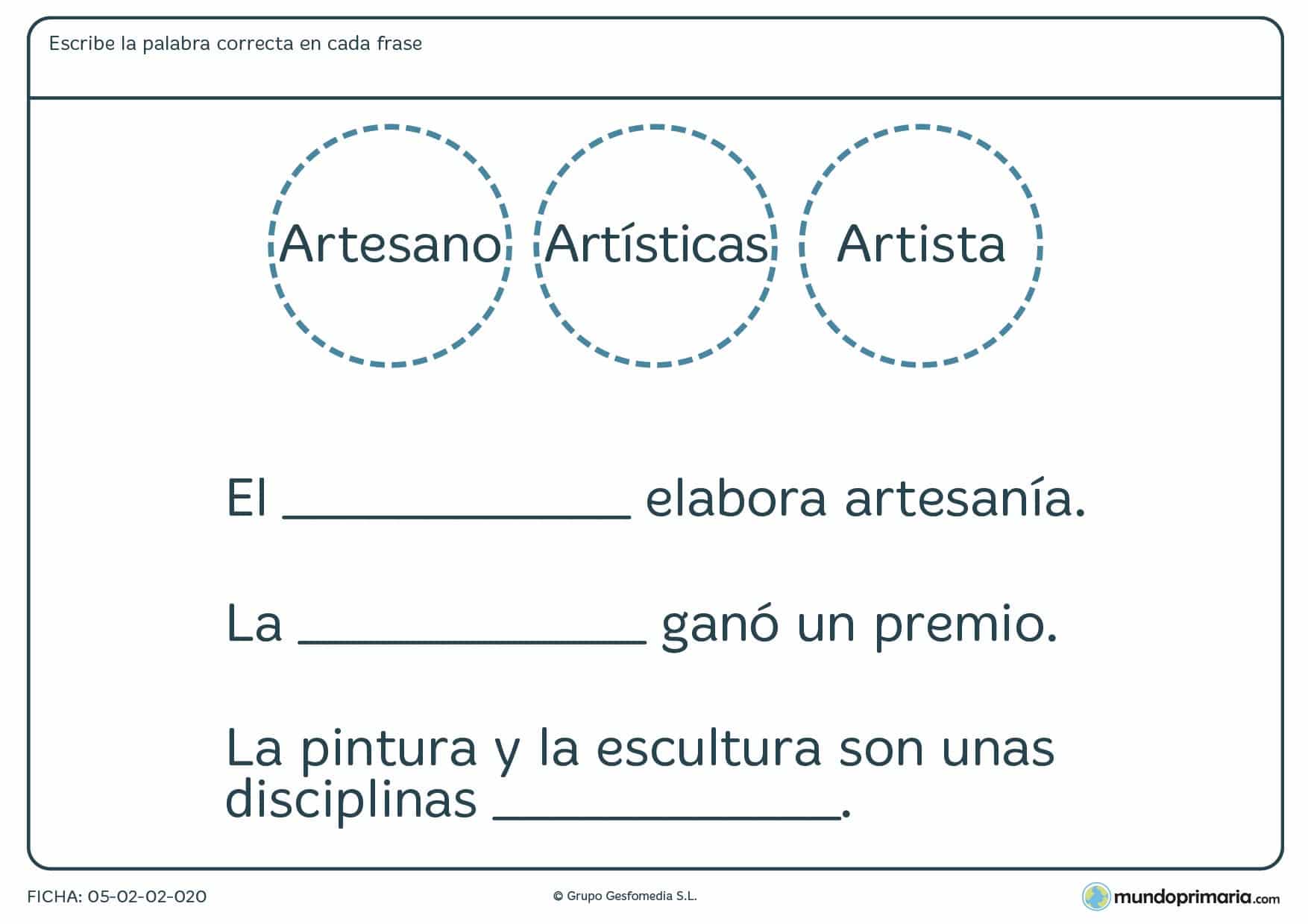 Ficha de palabras con morfemas similares pero con distitno lexema