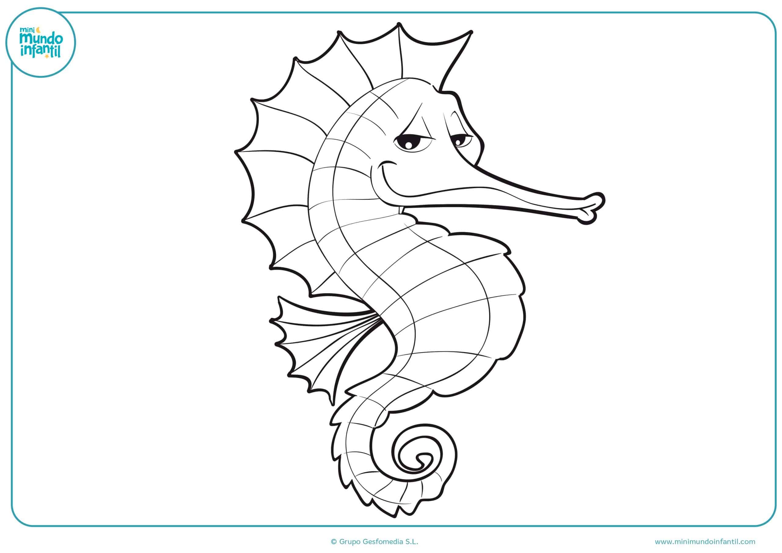 Dibujos animales marinos colorear
