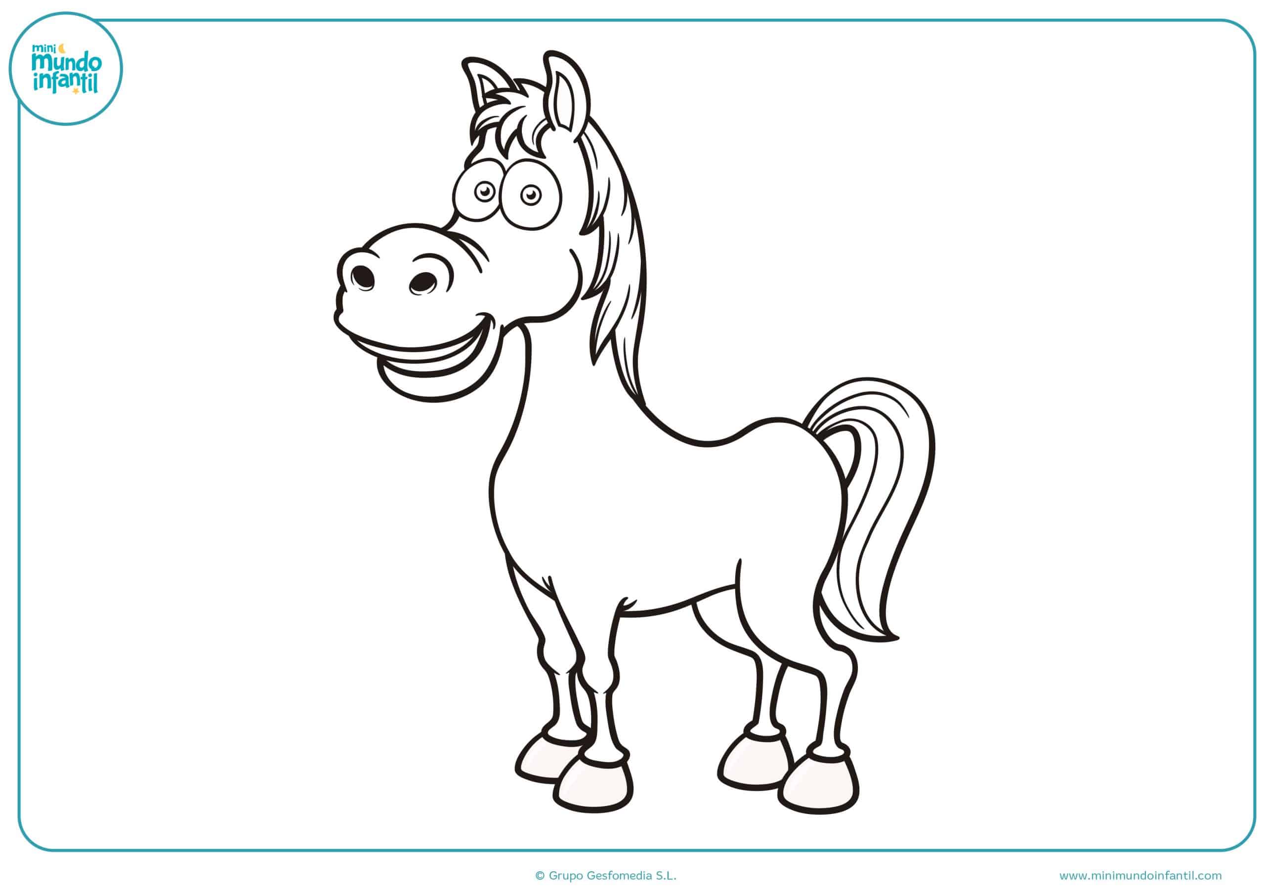 Dibujos De Caballos Para Colorear 【a Lápiz Y Para Niños】