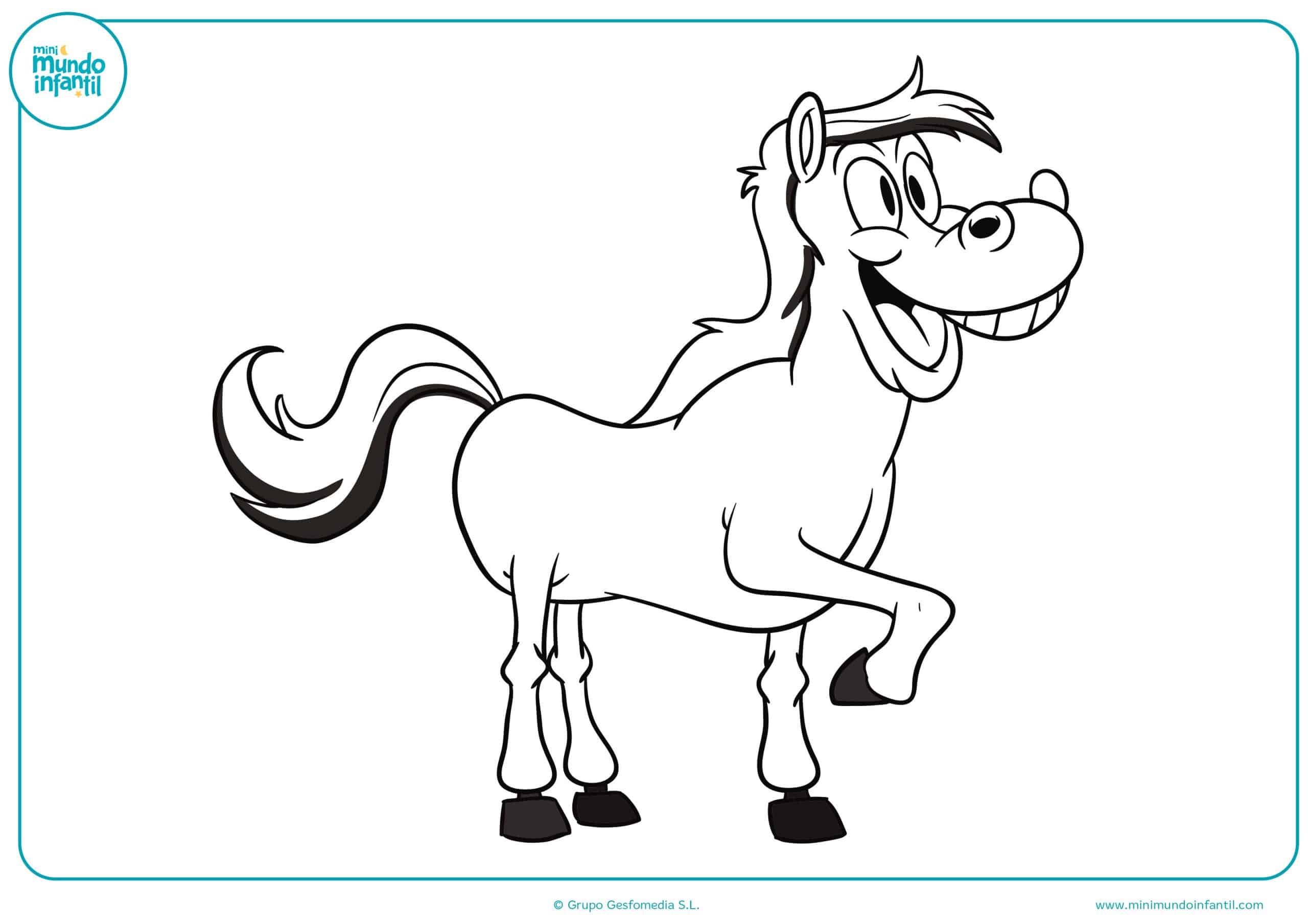 Dibujos de Caballos para Colorear 【A Lápiz y Para Niños】