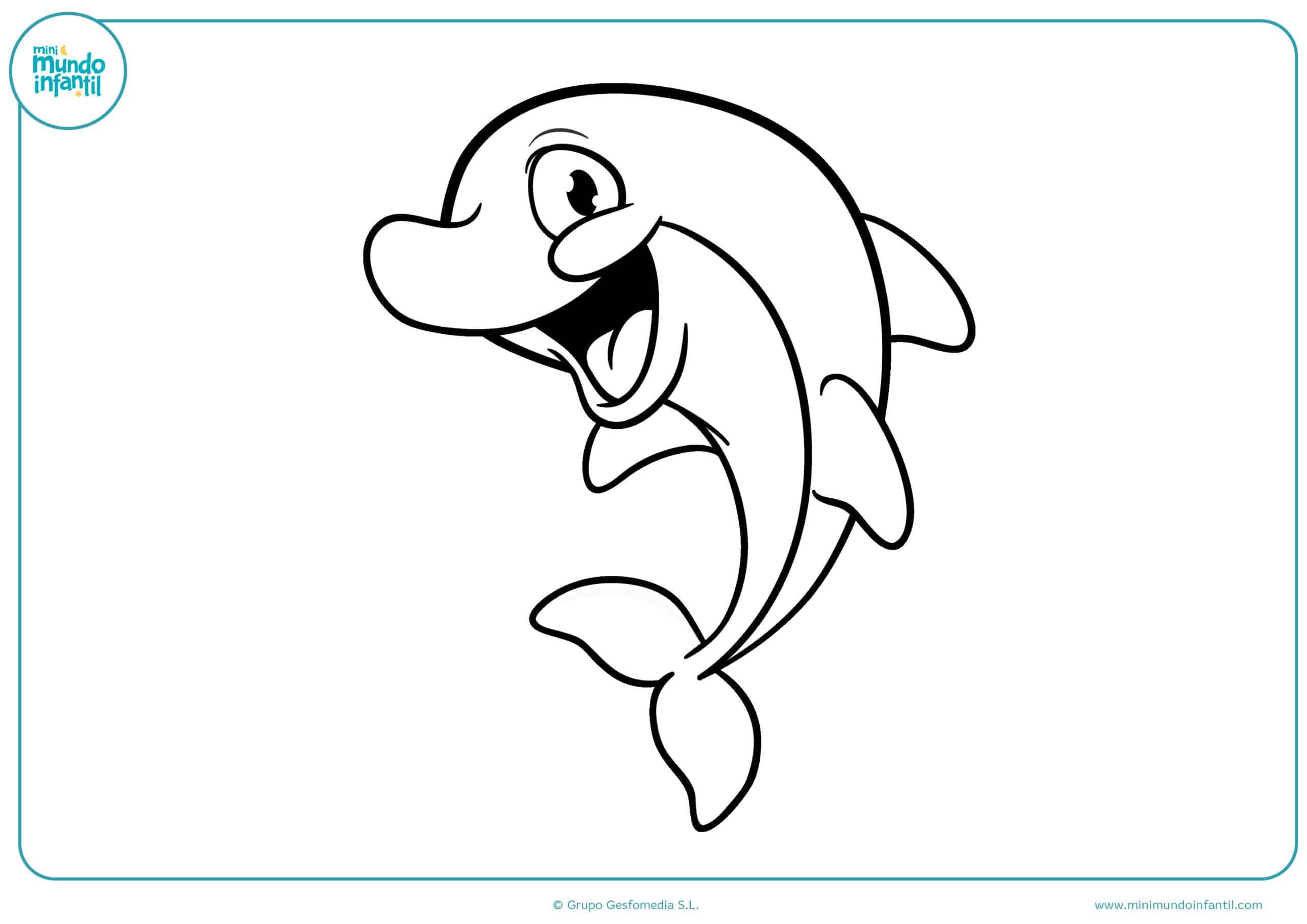 Dibujos de delfines para colorear - Mundo Primaria