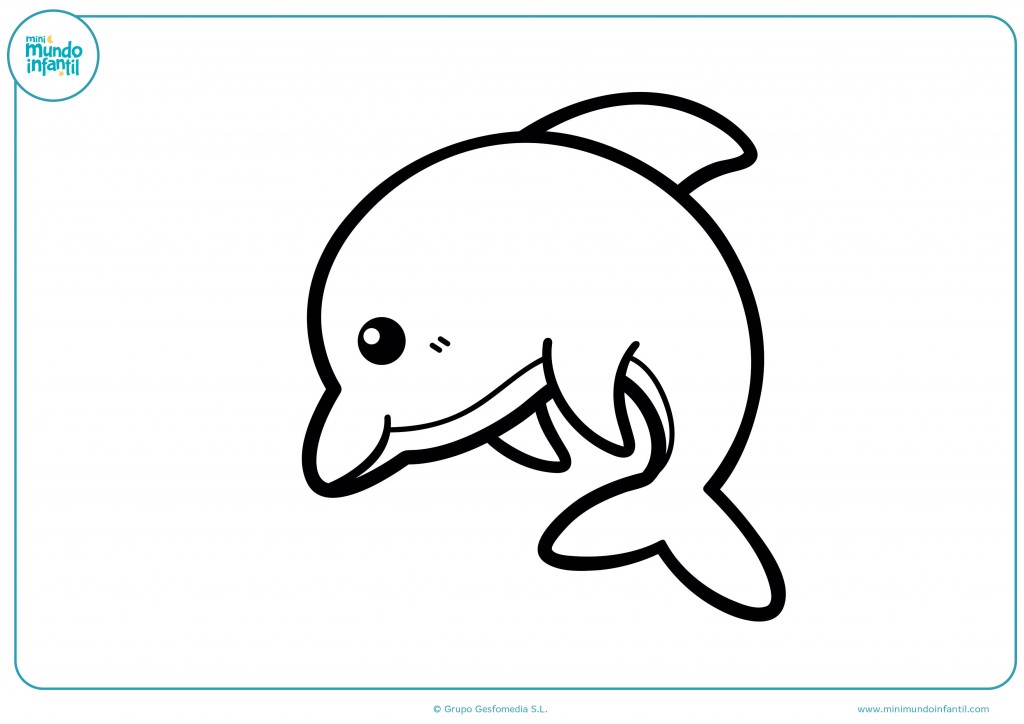 Dibujos de delfines para colorear - Mundo Primaria