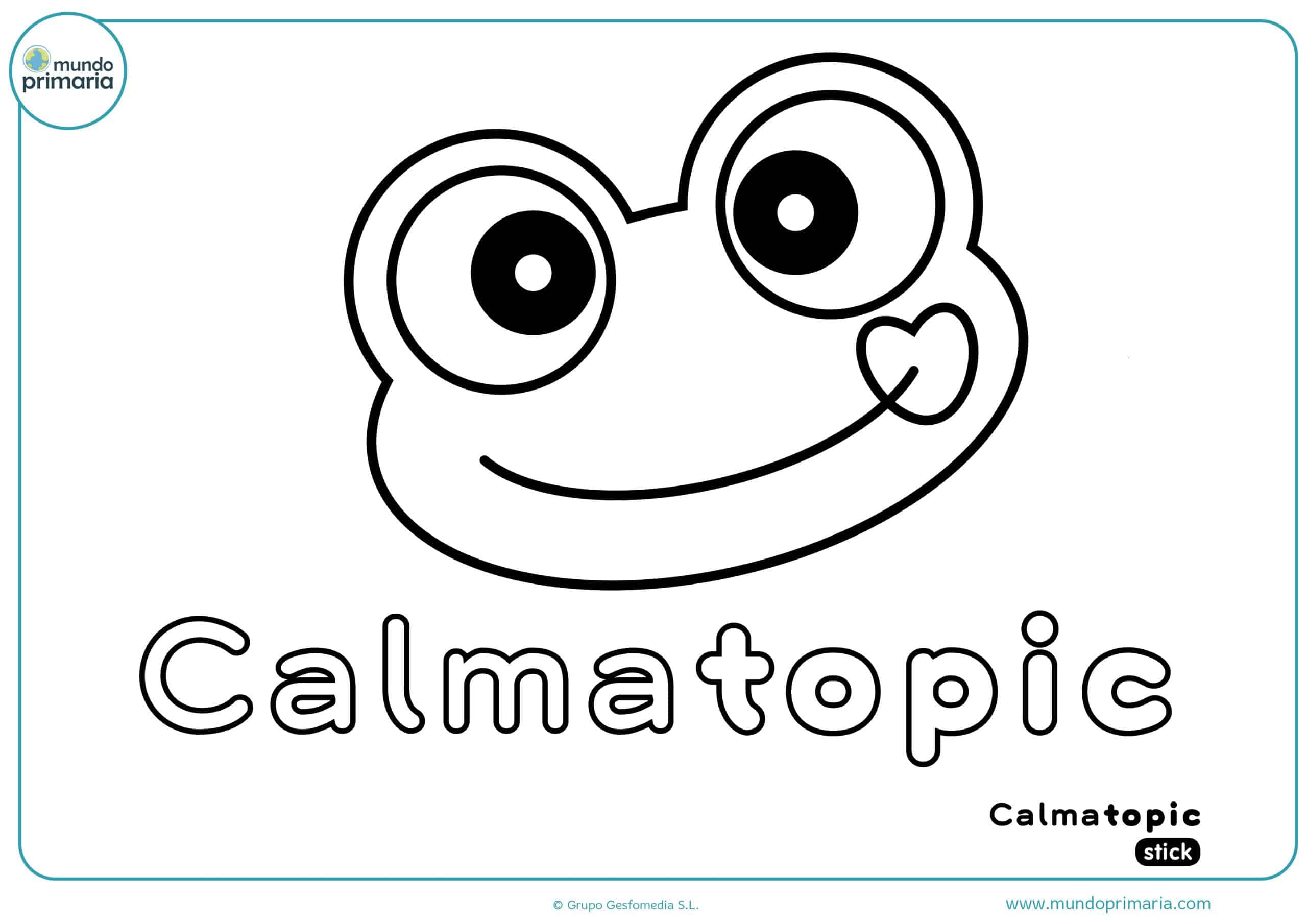 Descárgate la ficha de la rana de Calmatopic y píntala como prefieras