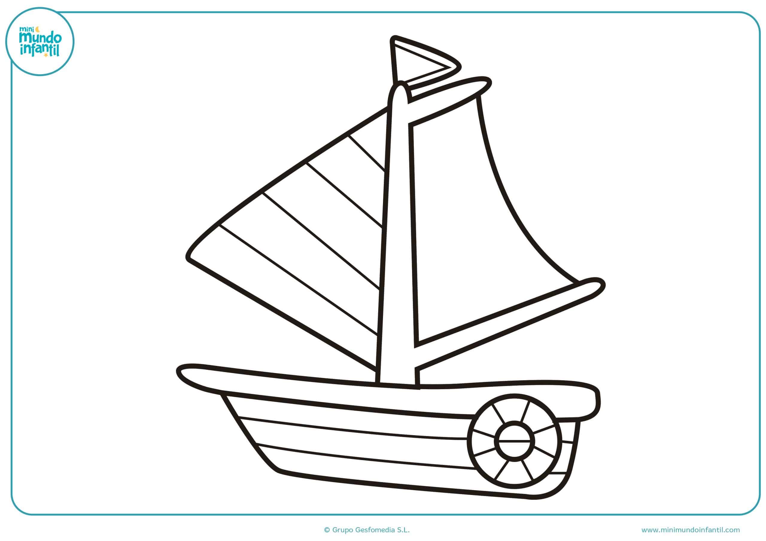Barcos colorear primaria