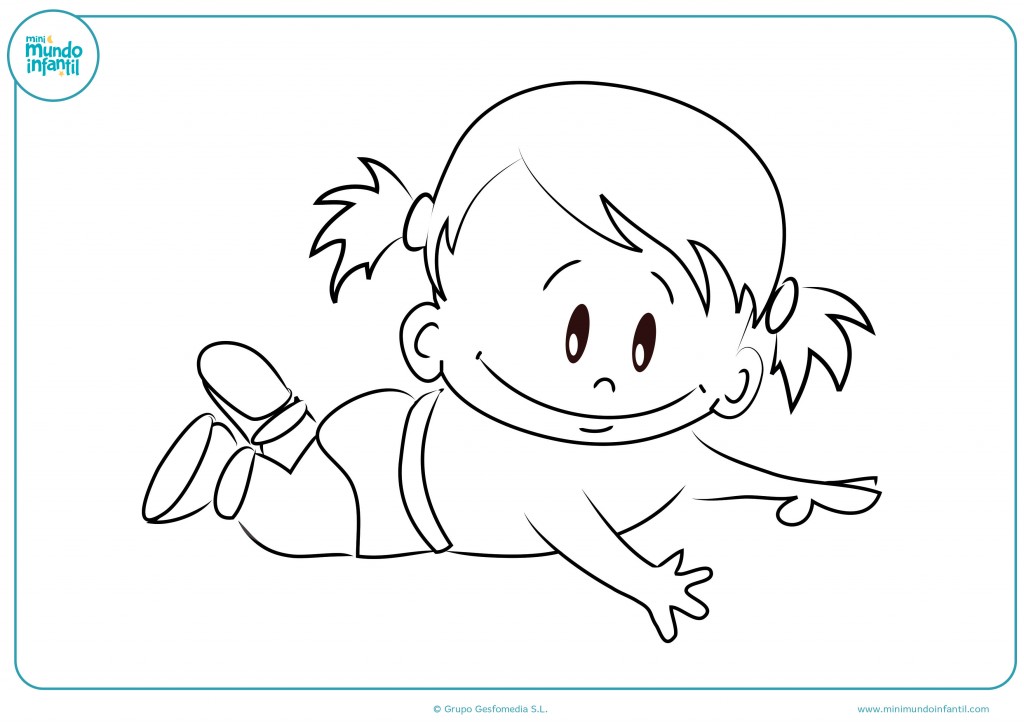 Dibujos de Niños y Niñas para Colorear (Jugando, Estudiando...)