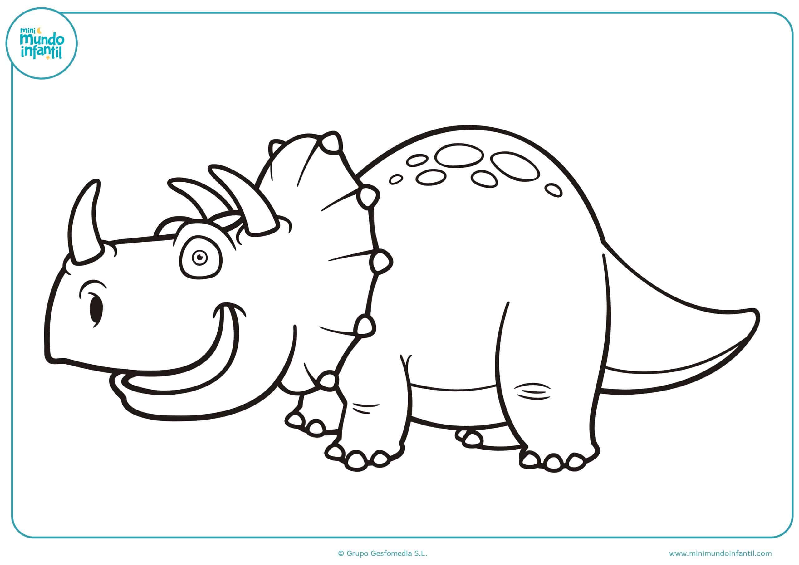 ▷Dibujos de Dinosaurios para Colorear ◁ Imprimir y Pintar