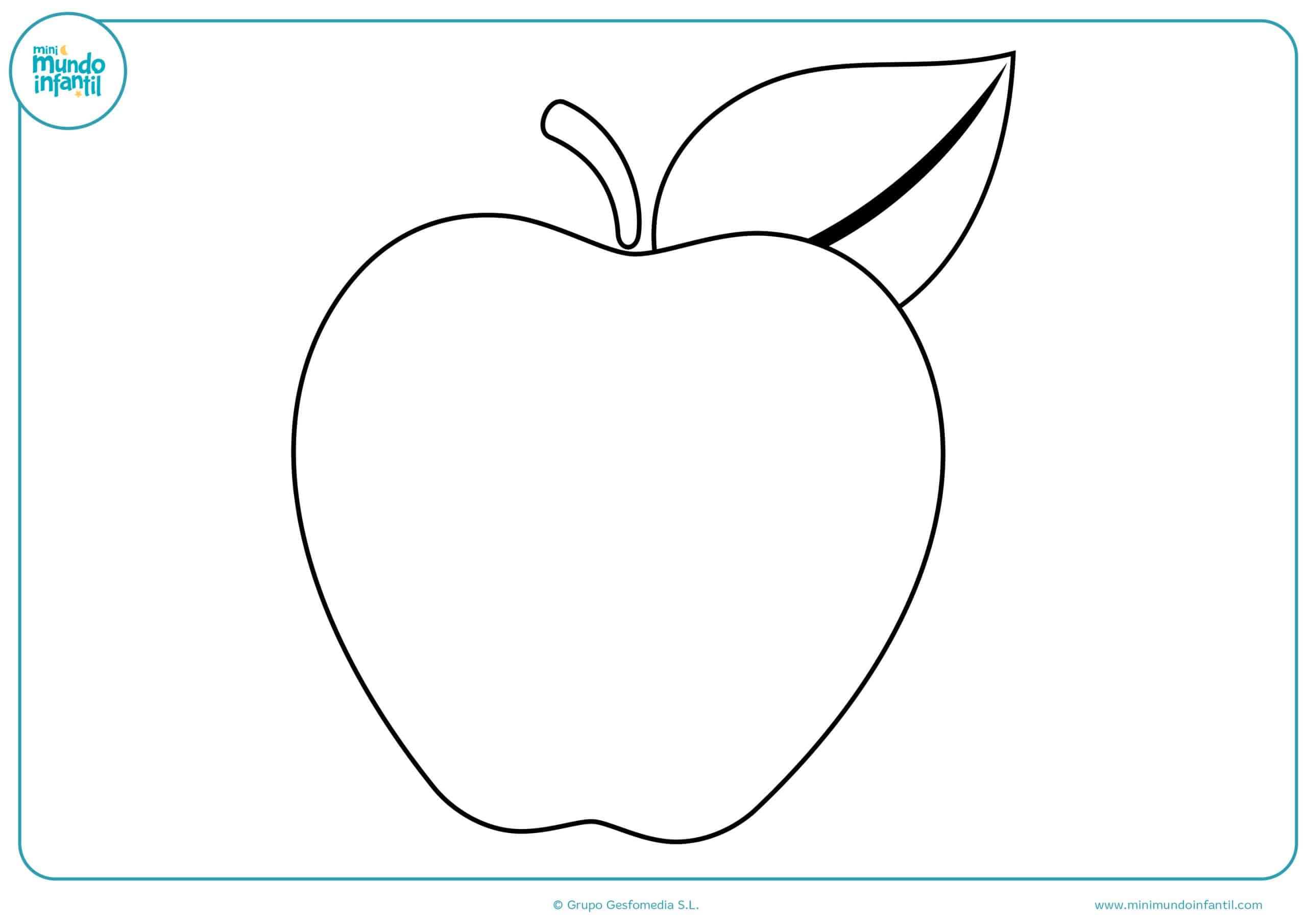 Dibujos colorear frutas niños