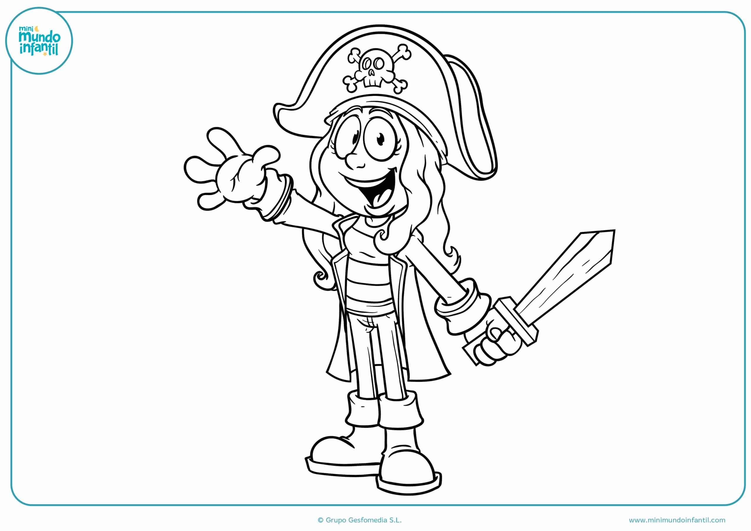 ⭐ Dibujos de Piratas para Colorear ¡Al Abordaje!