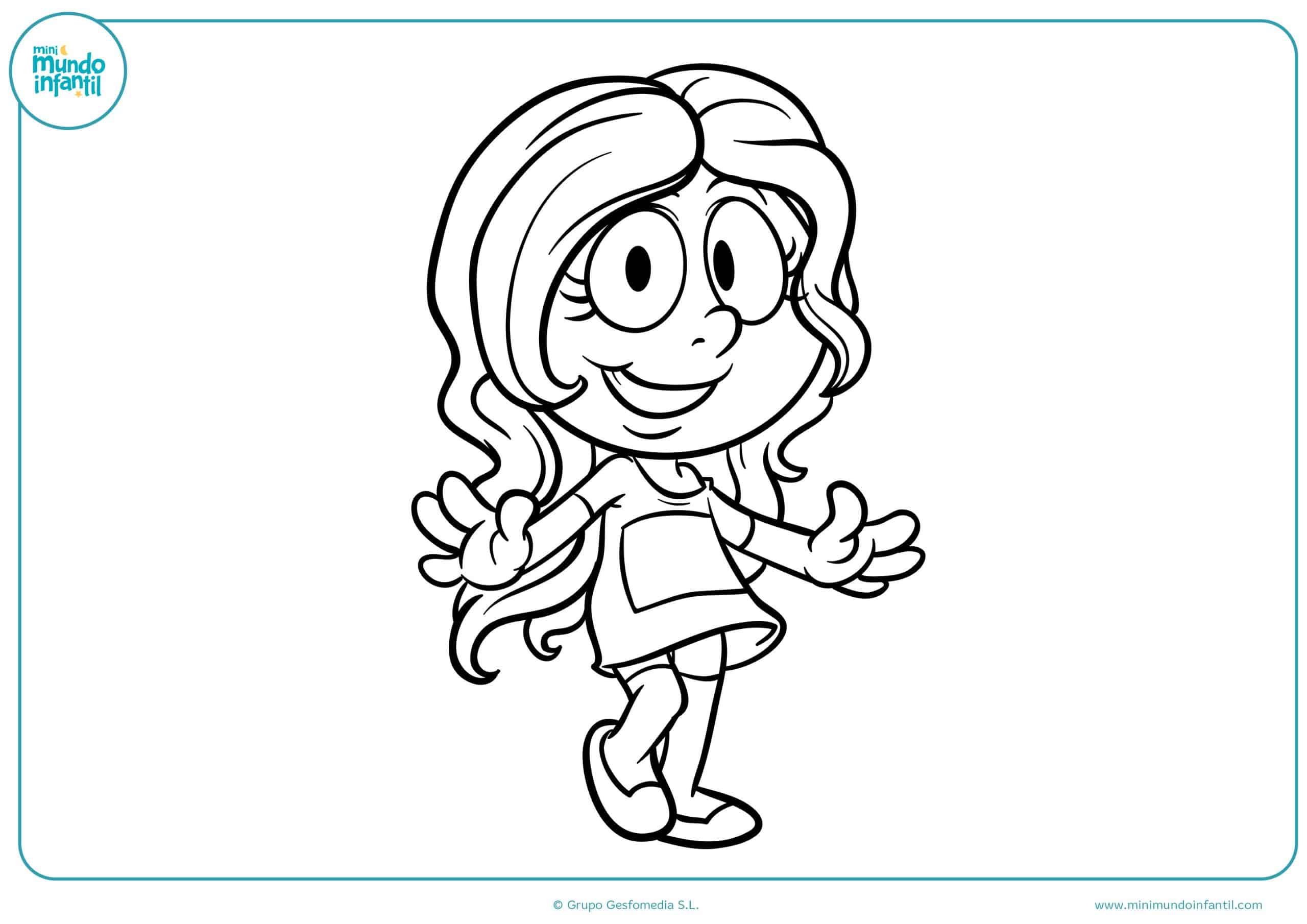 Dibujos gratis colorear niños niñas