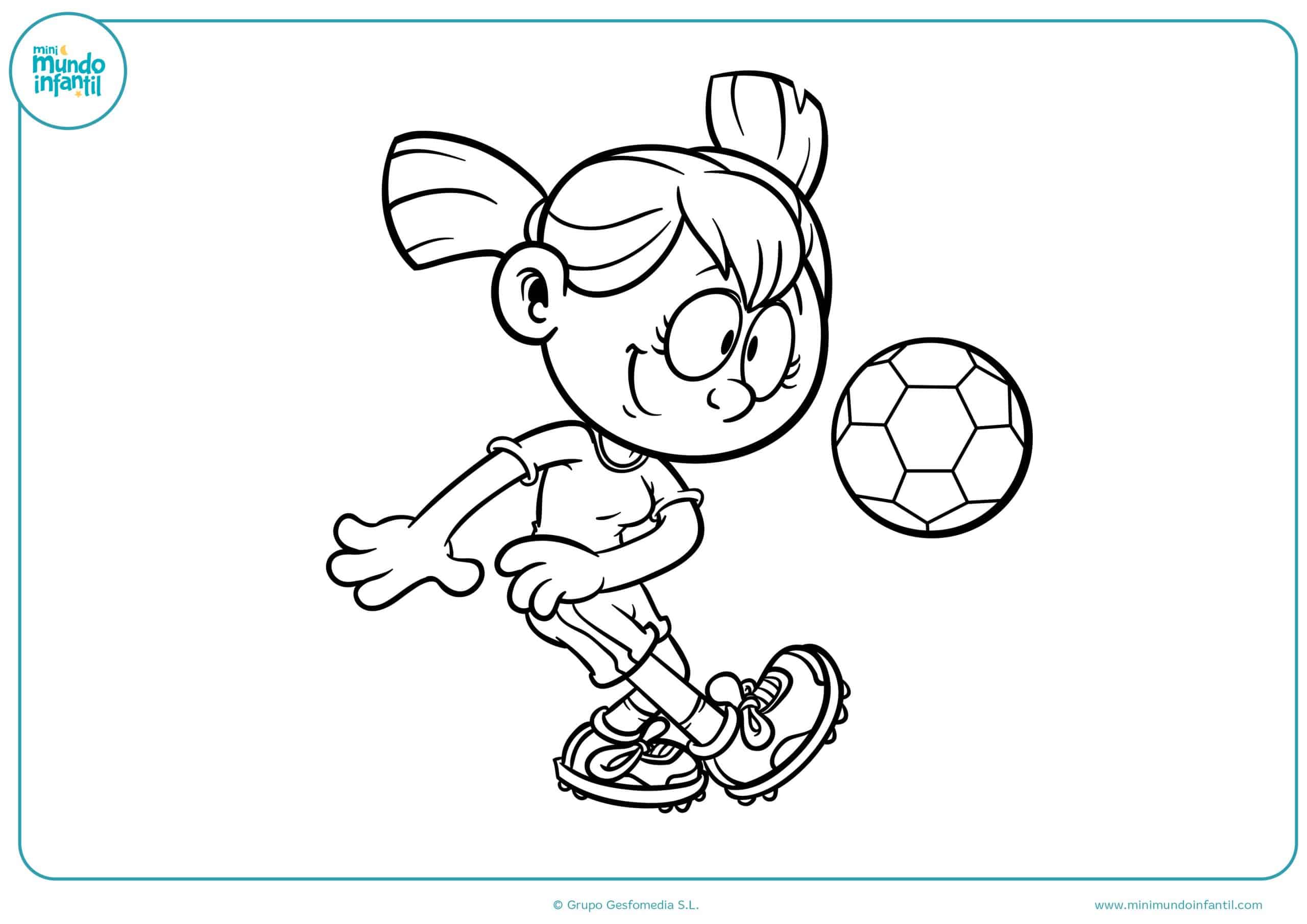 Dibujos colorear fútbol niños