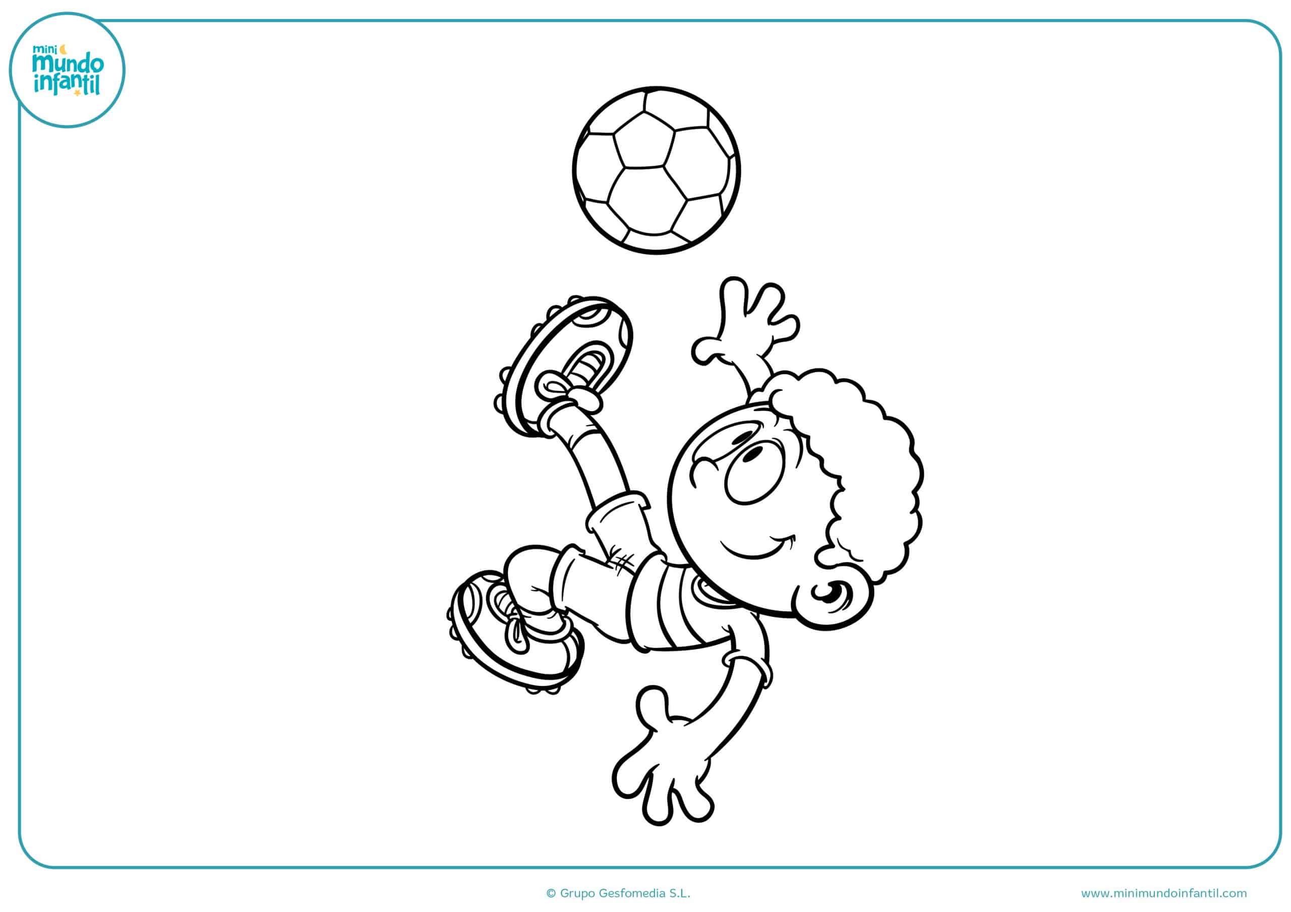 Dibujos colorear fútbol primaria