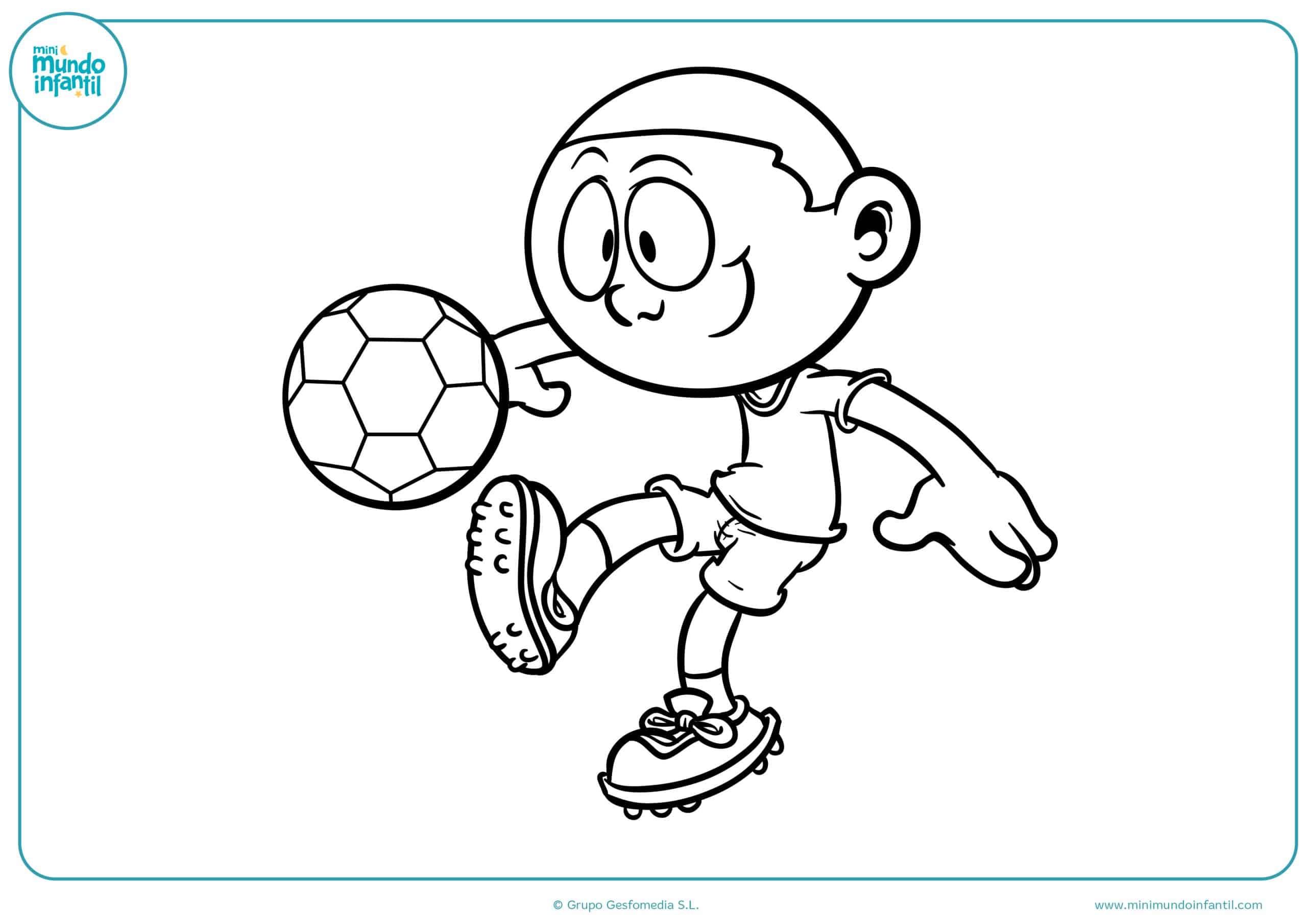 Dibujos colorear fútbol para pintar