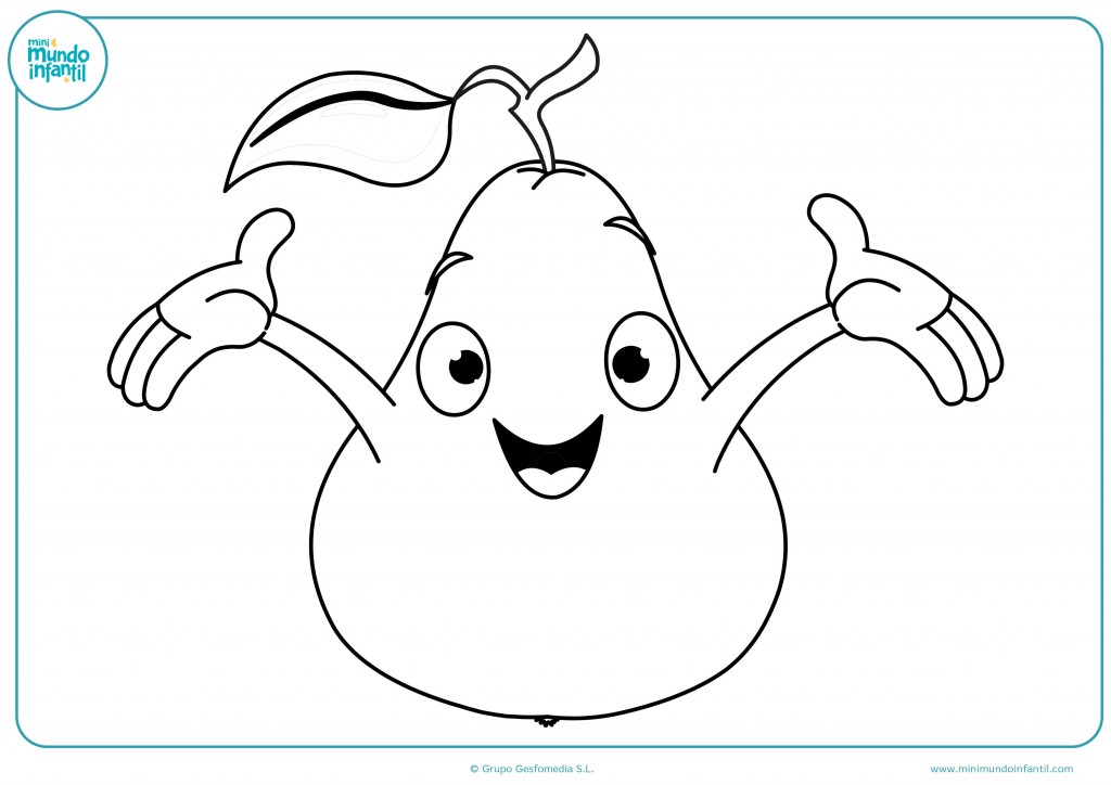Dibujos de fruta para colorear - Mundo Primaria