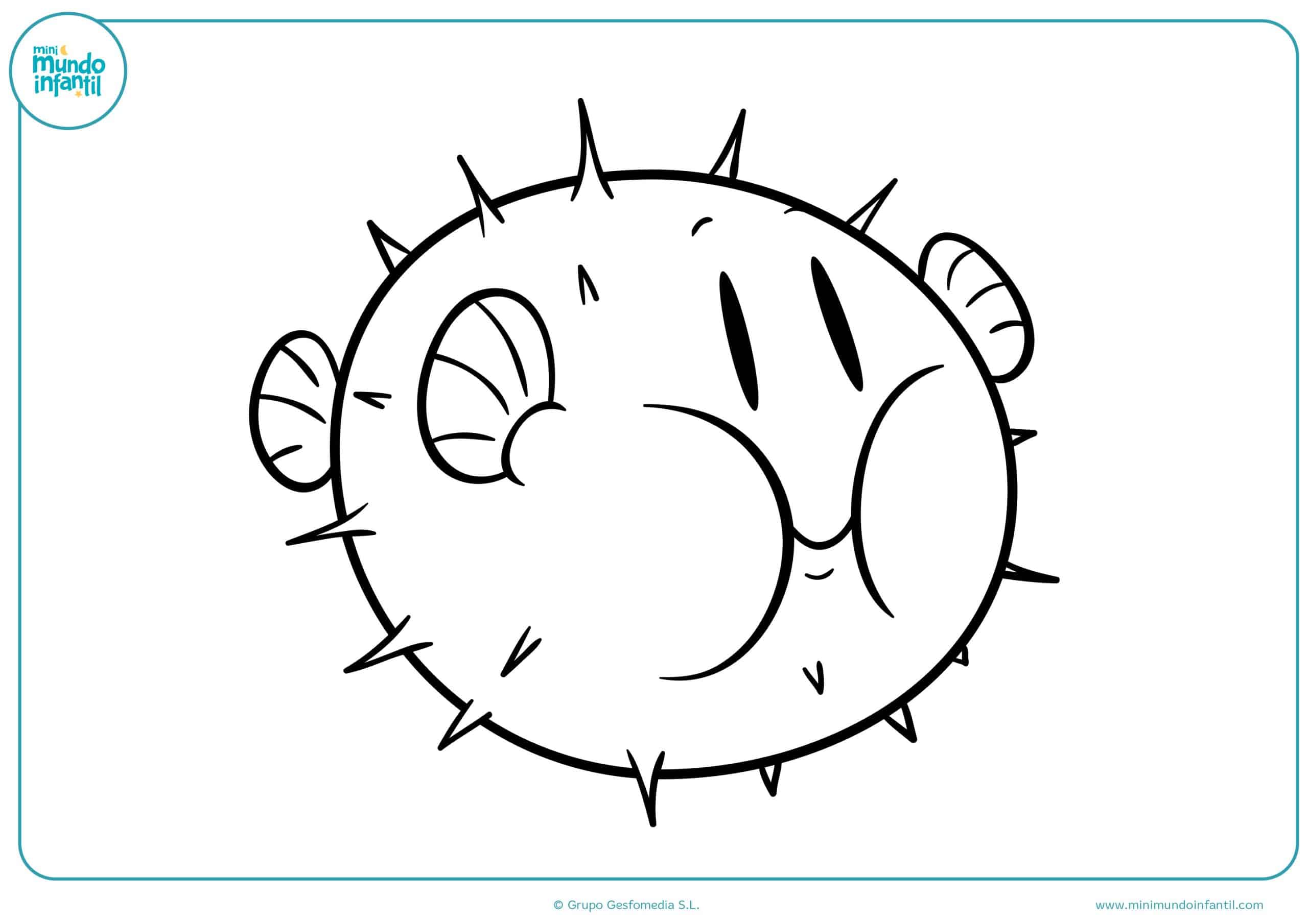 Colorear dibujo marinos animales niñas pequeñas