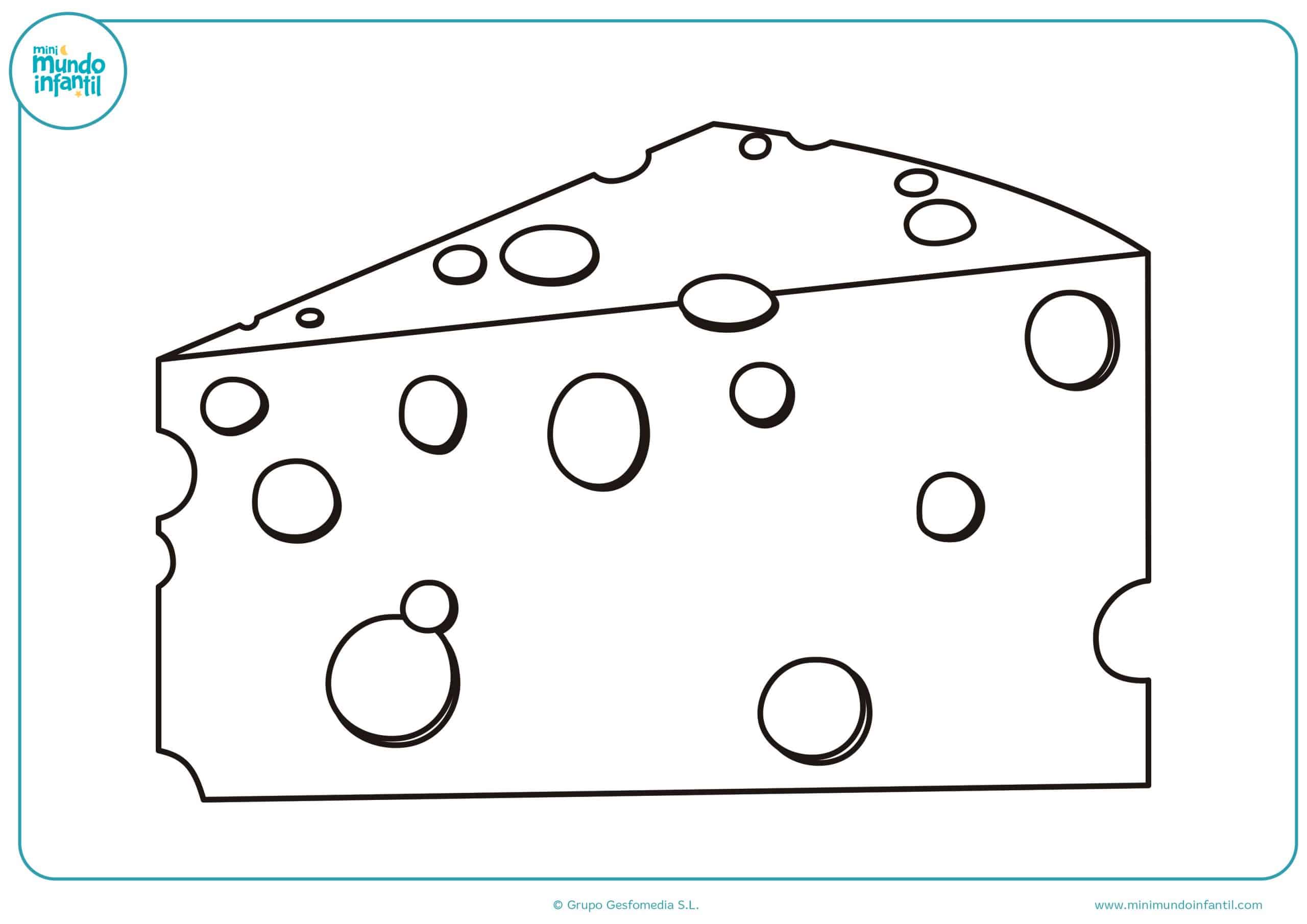 Imagenes Queso Colorear - Impresion gratuita