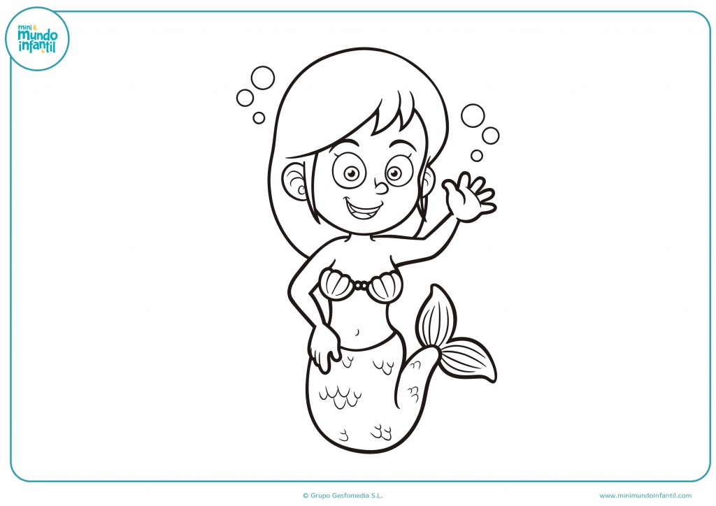 Dibujos de Sirenas para Colorear e Imprimir Gratis