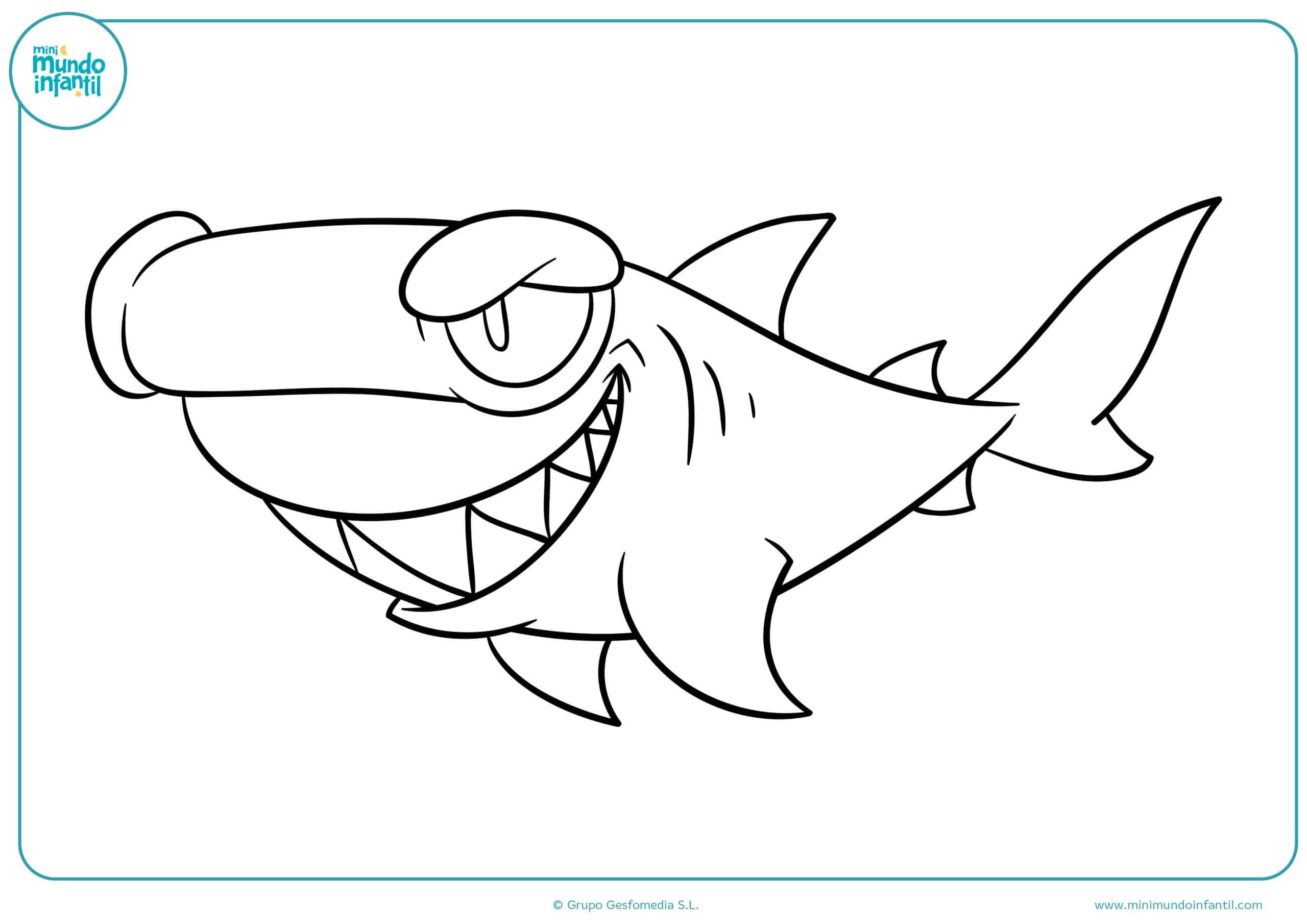 Animales marinos colorear dibujos