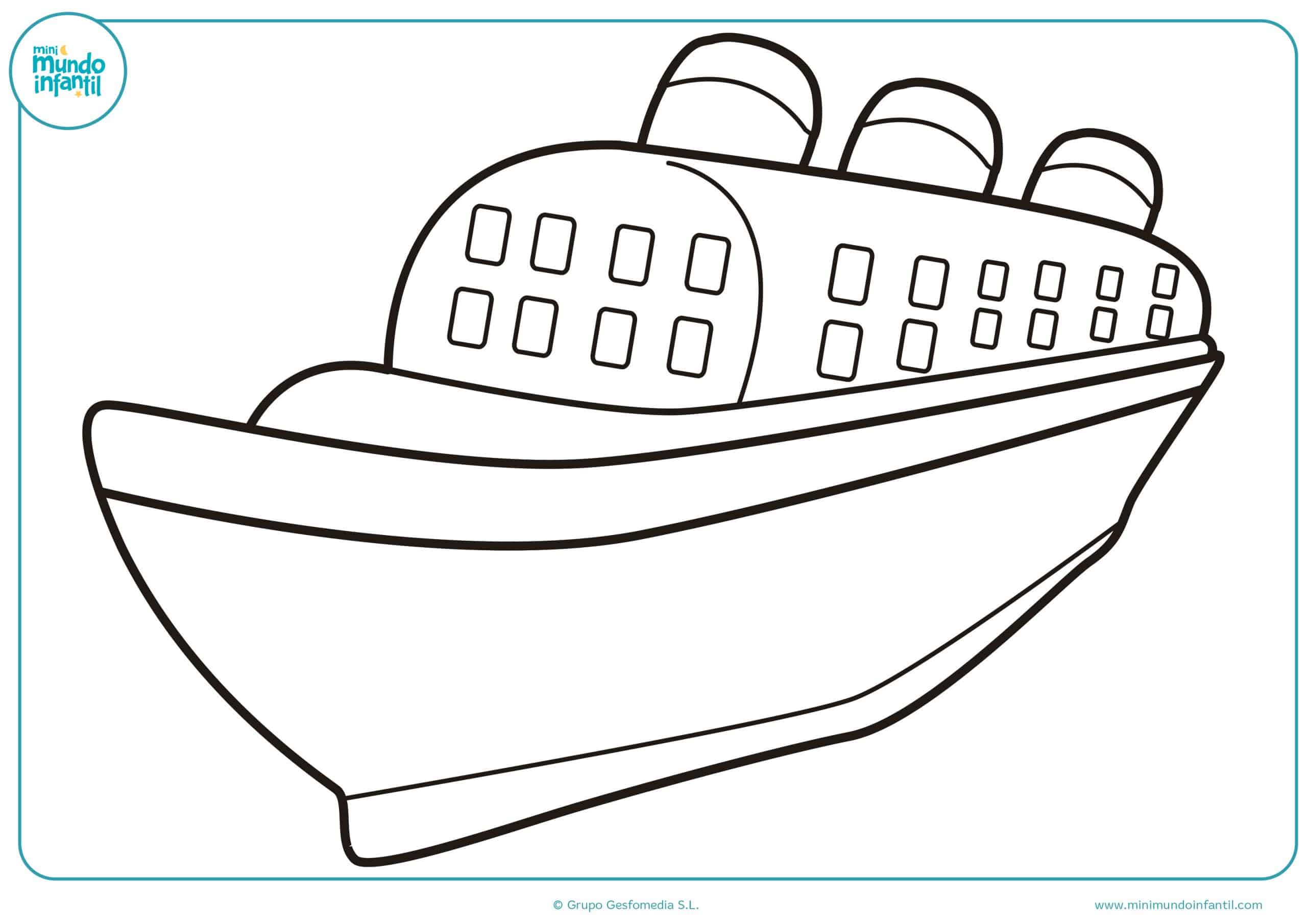Colorear dibujos barcos
