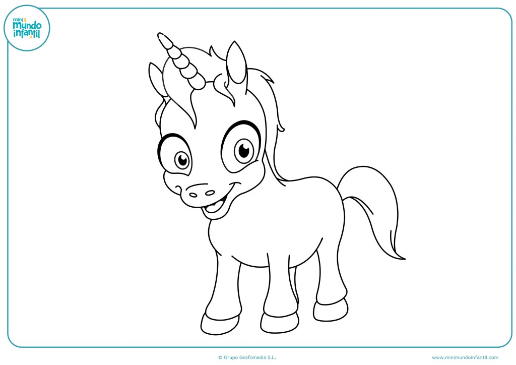 Dibujos de unicornios para Colorear - Mundo Primaria