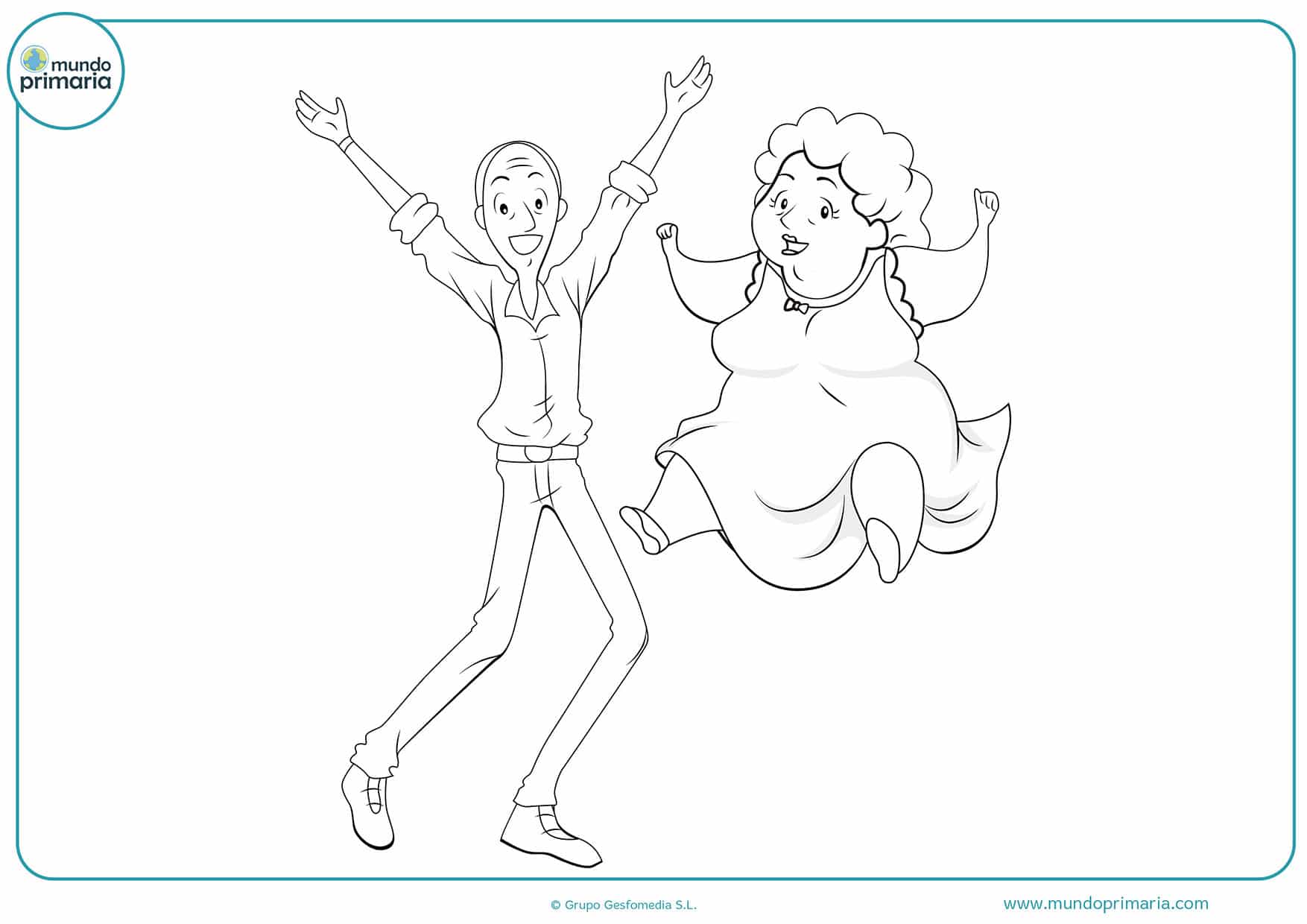 Dibujos abuelos abuelas para pintar
