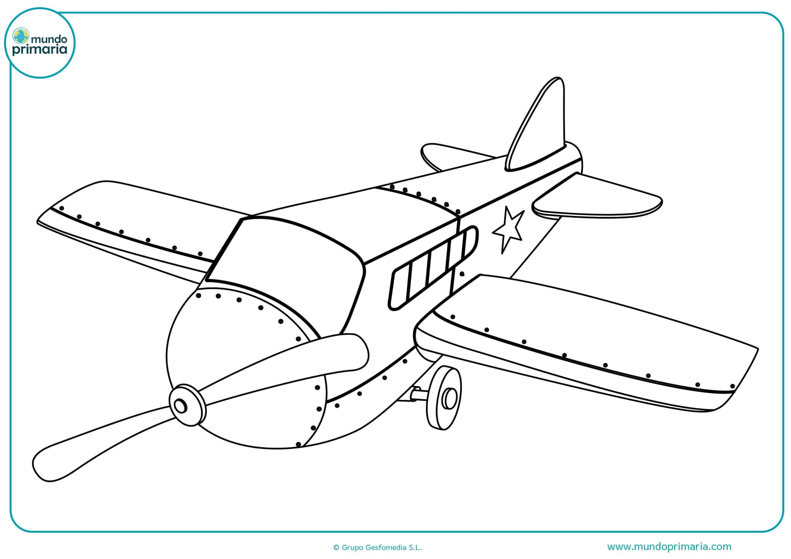 ▷ Dibujos de Aviones y Avionetas para Colorear ✈