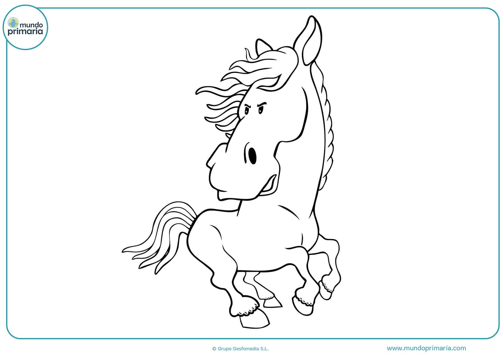 Caballos colorear primaria