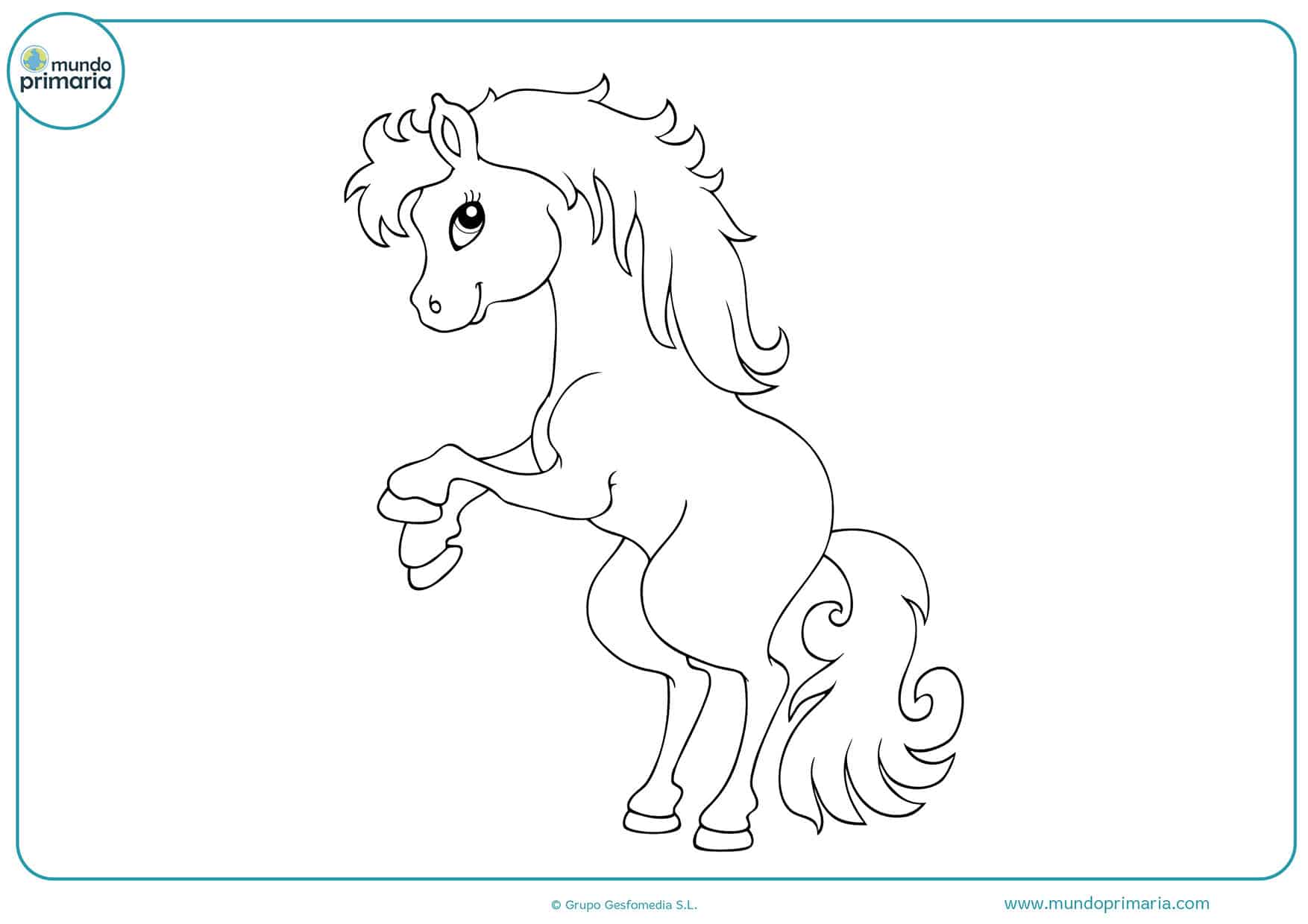 Dibujos colorear caballos niñas