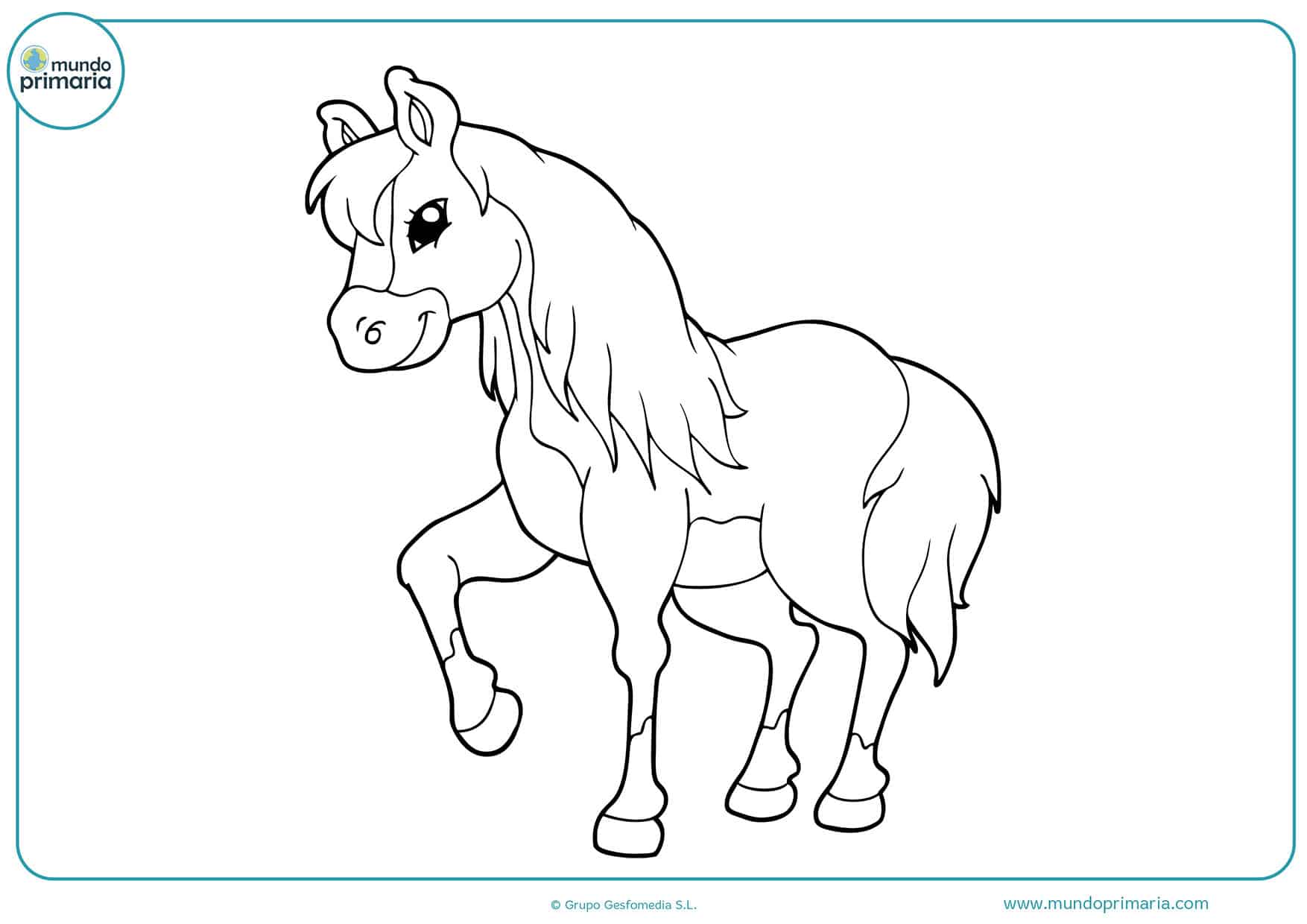 Dibujos de Caballos para Colorear 【A Lápiz y Para Niños】