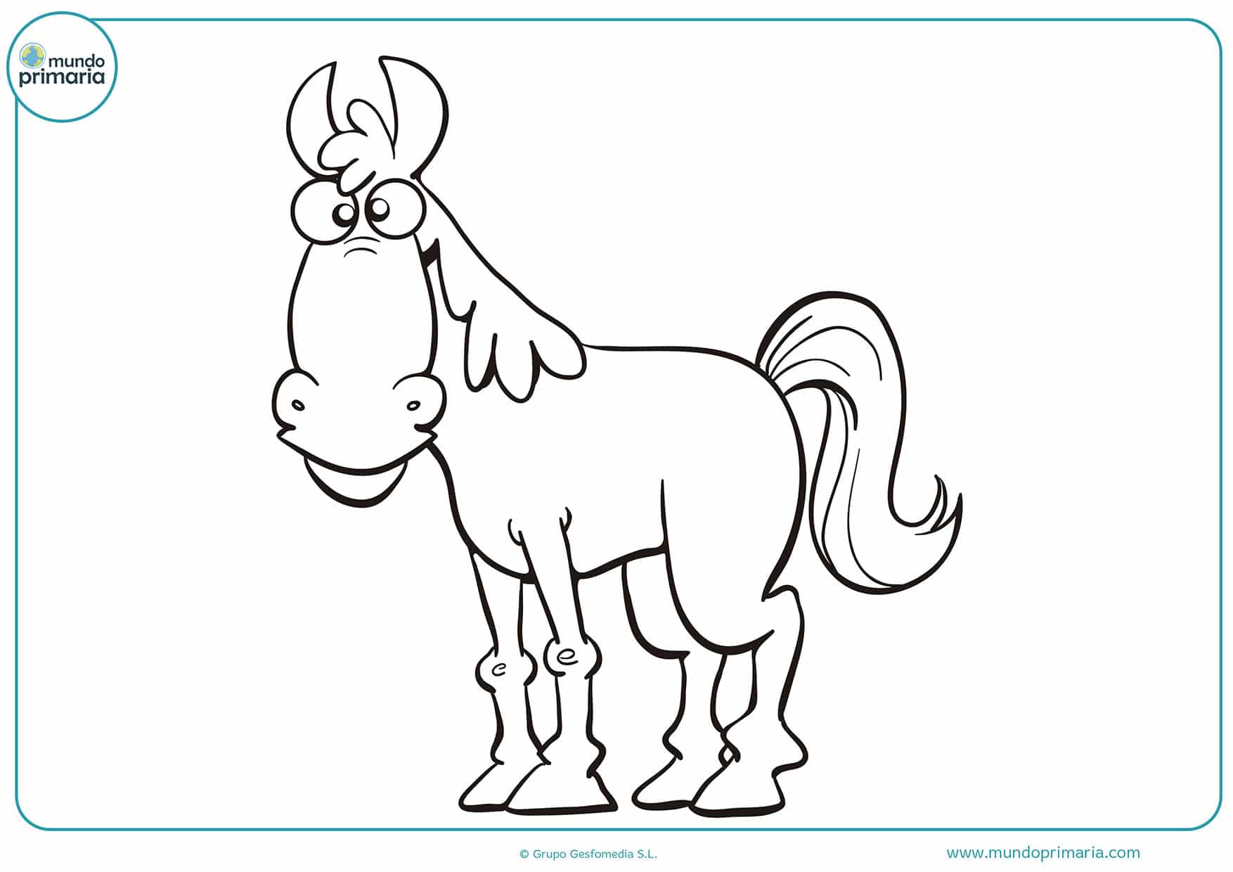 Dibujos caballos colorear para imprimir