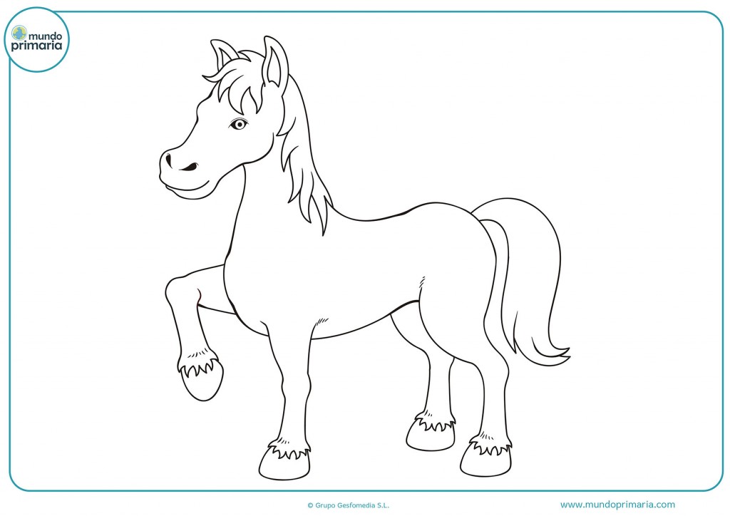 Dibujos de Caballos para Colorear 【A Lápiz y Para Niños】