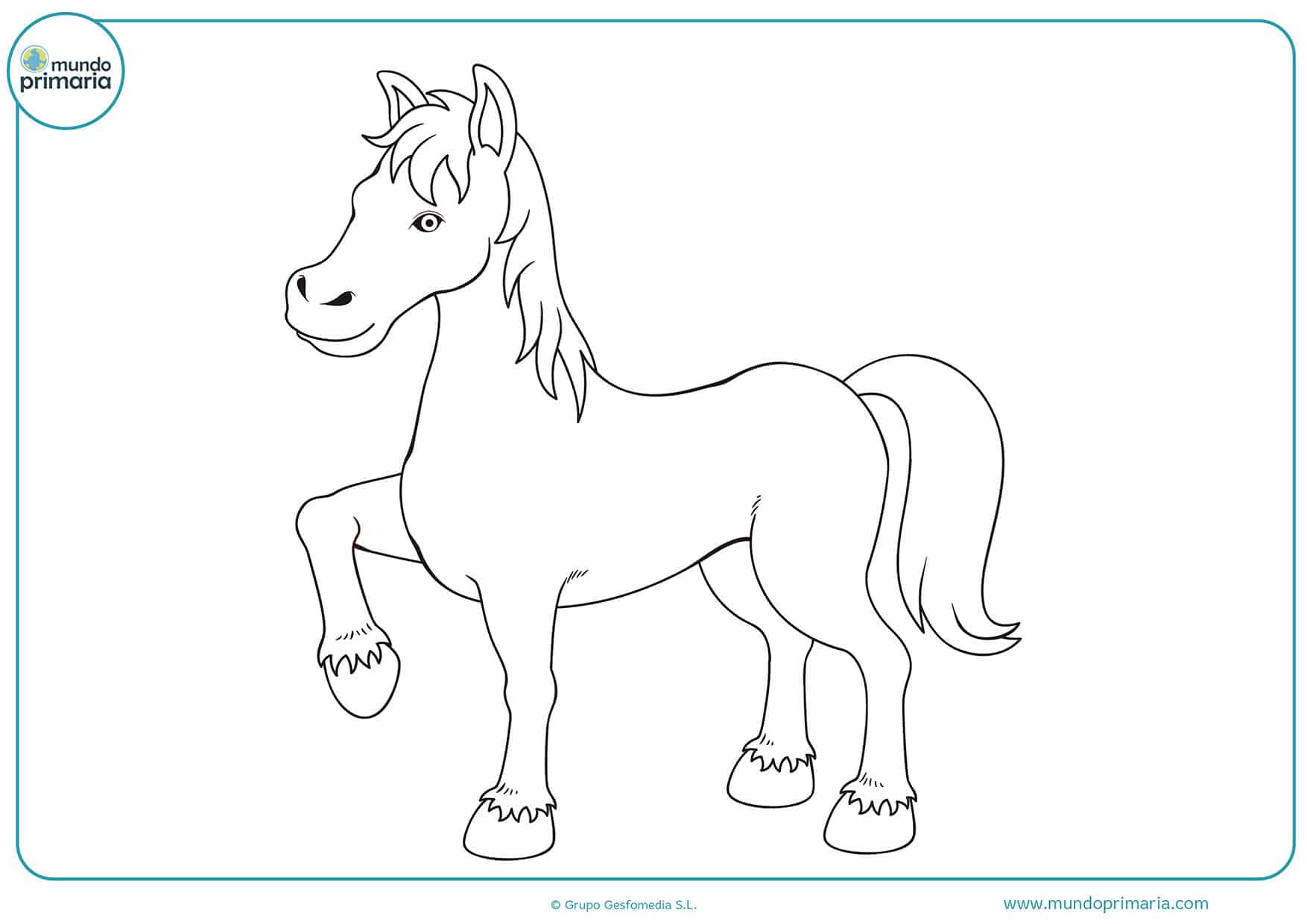 Dibujos colorear caballos para pintar