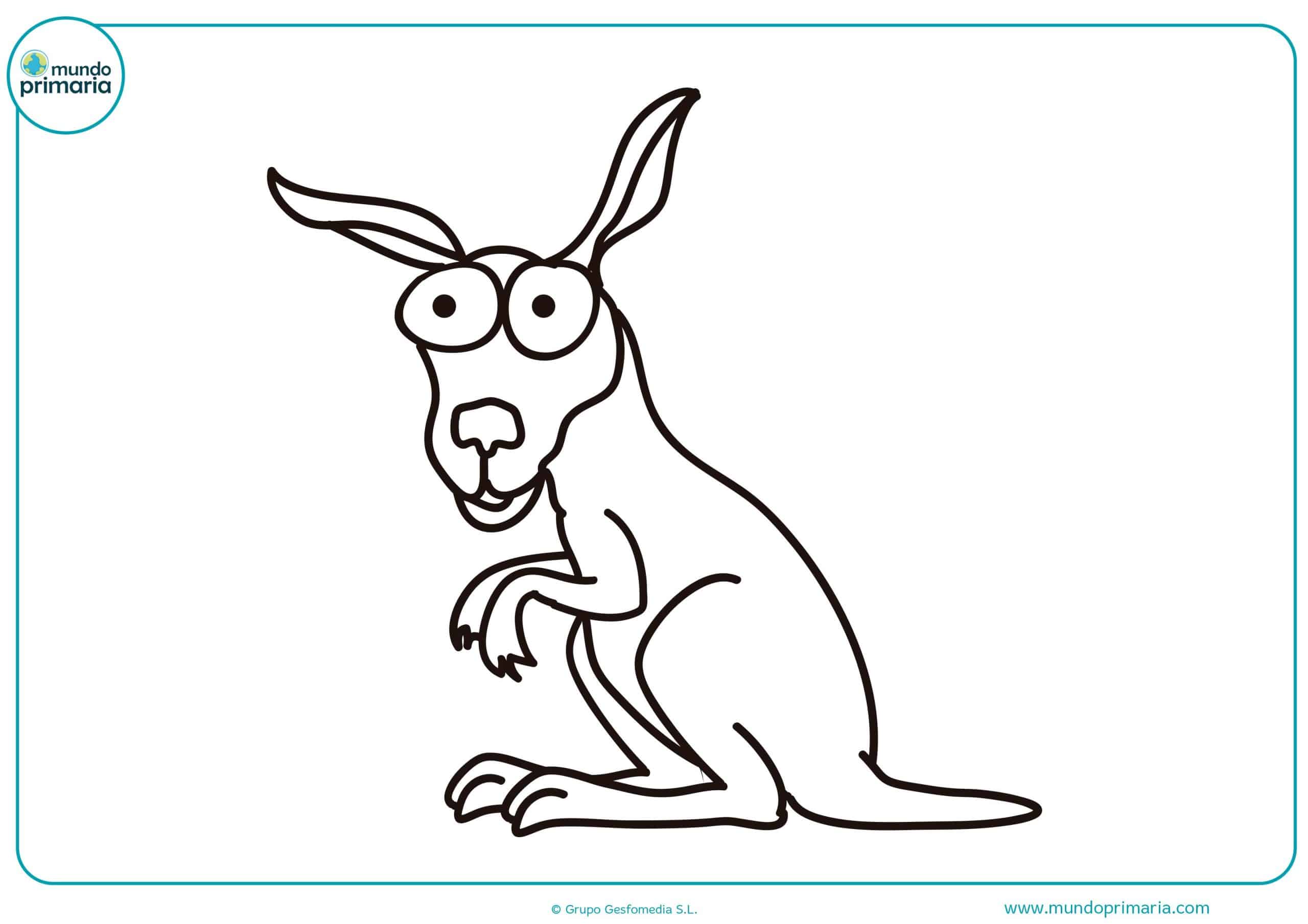 Colorear dibujos animales herbívoros fáciles