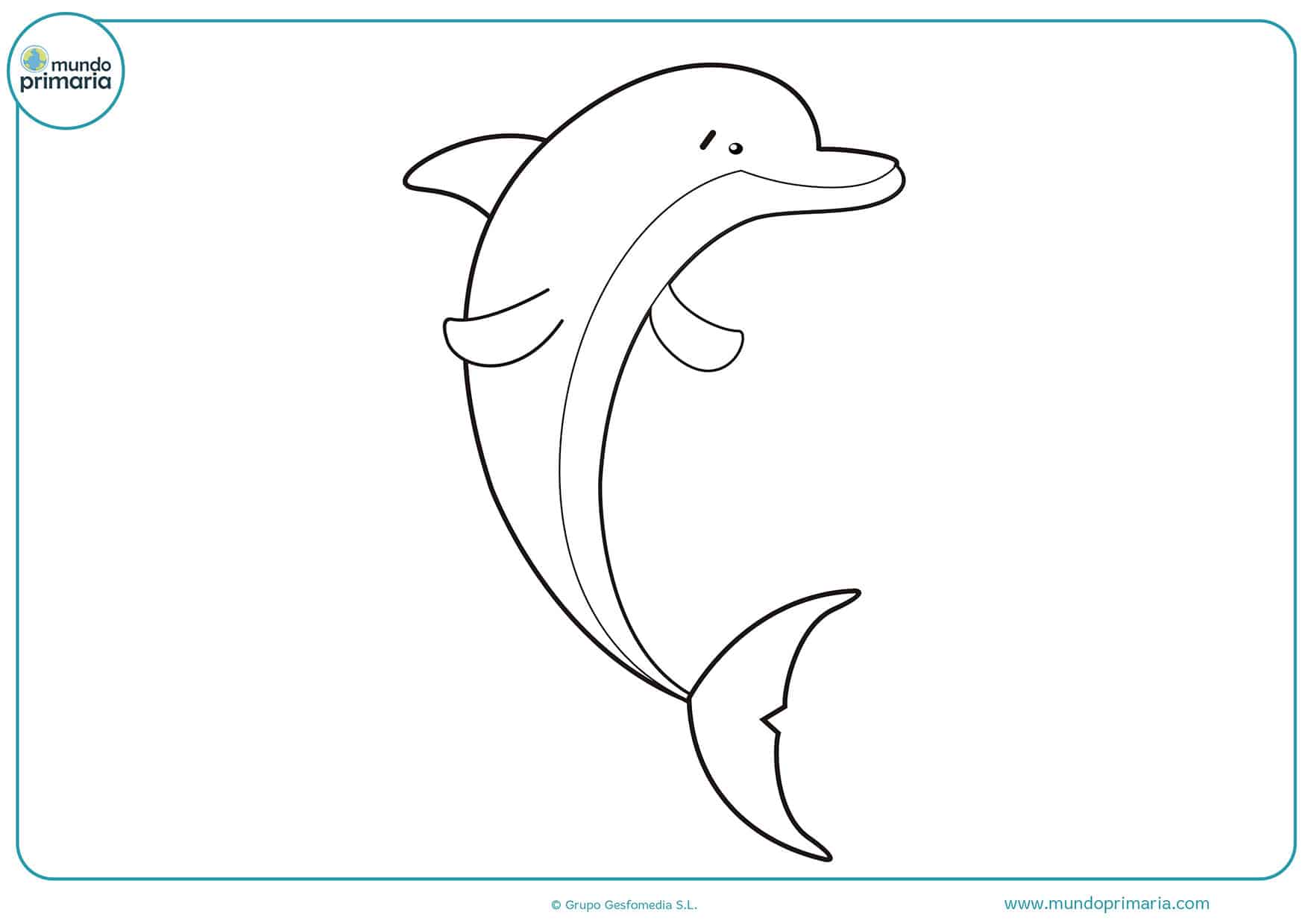 Dibujos de delfines para colorear - Mundo Primaria