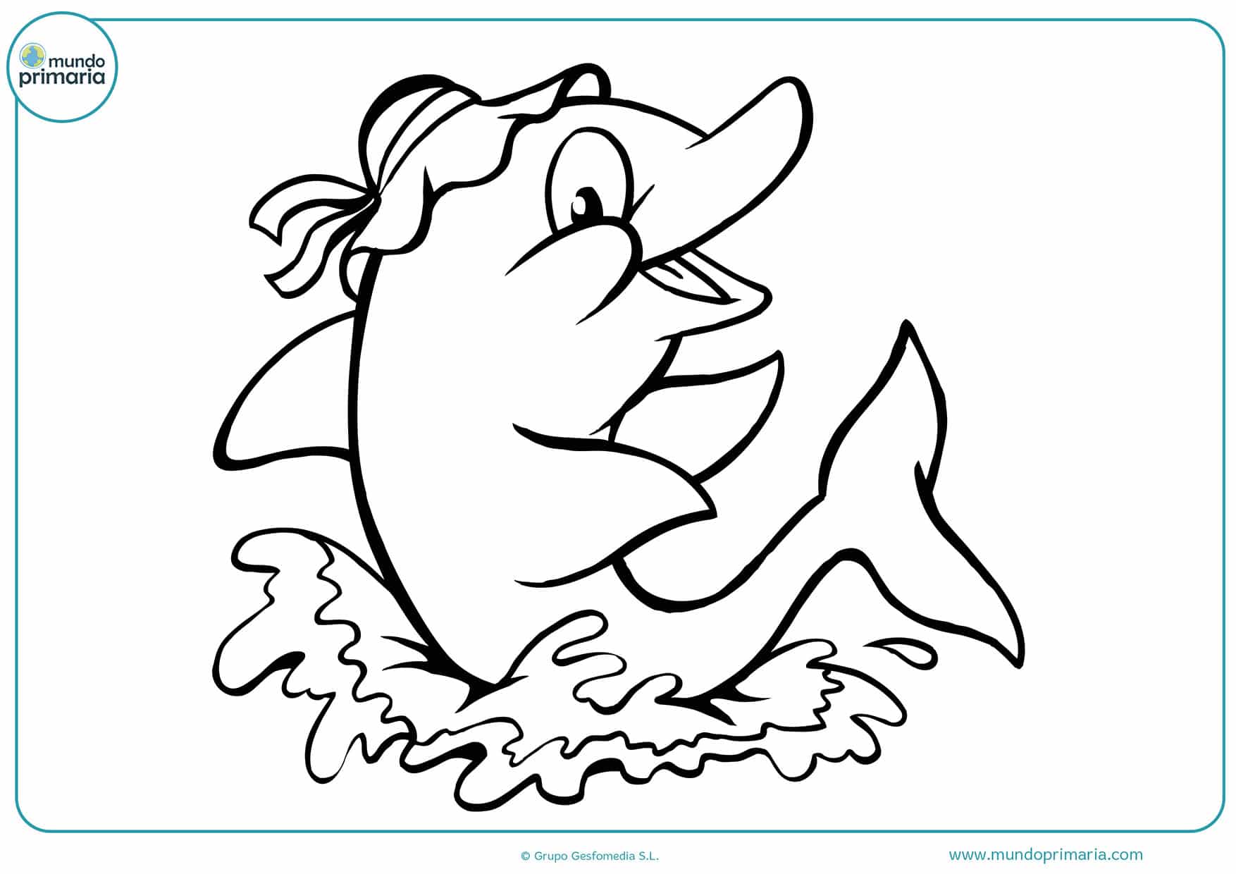 Dibujos colorear delfines niños
