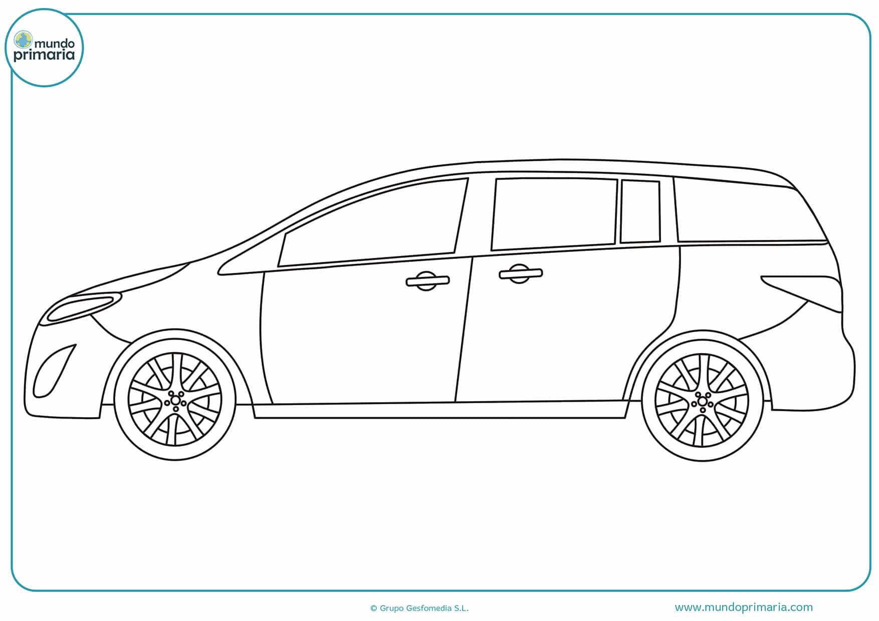 Dibujos carros colorear infantiles