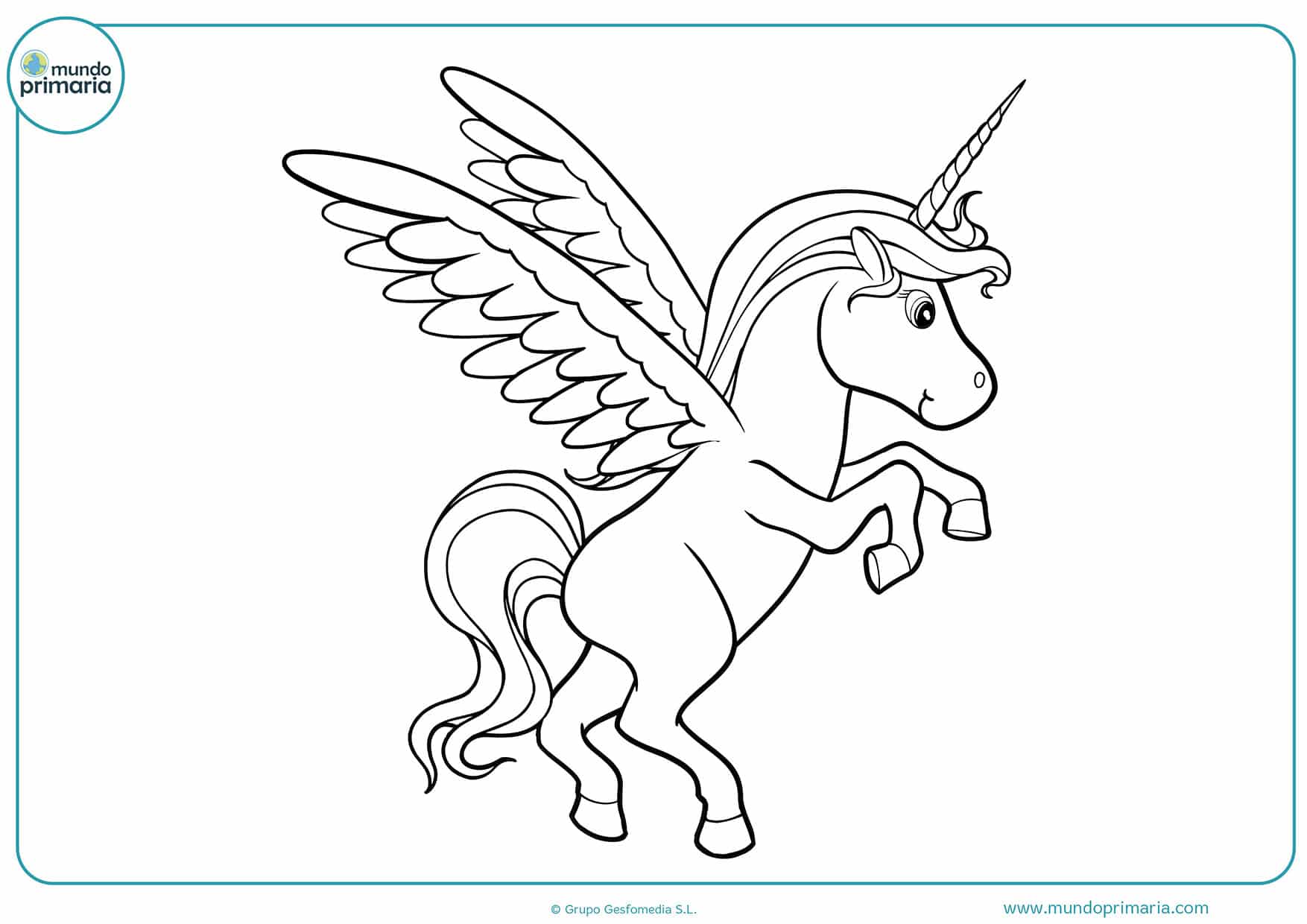 Bellos dibujos de unicornios para colorear con los niños