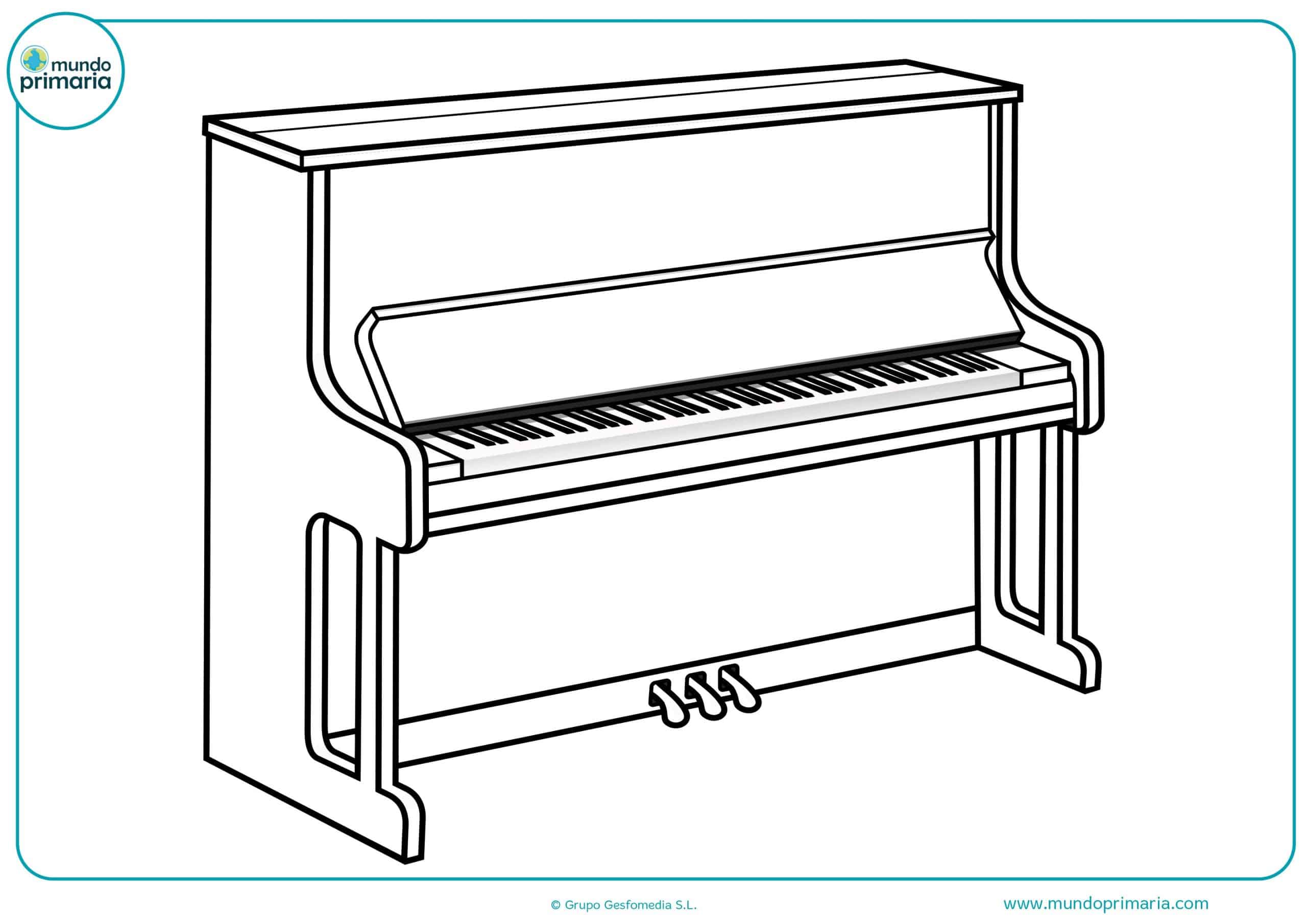 Descargar dibujo instrumentos musicales colorear gratis