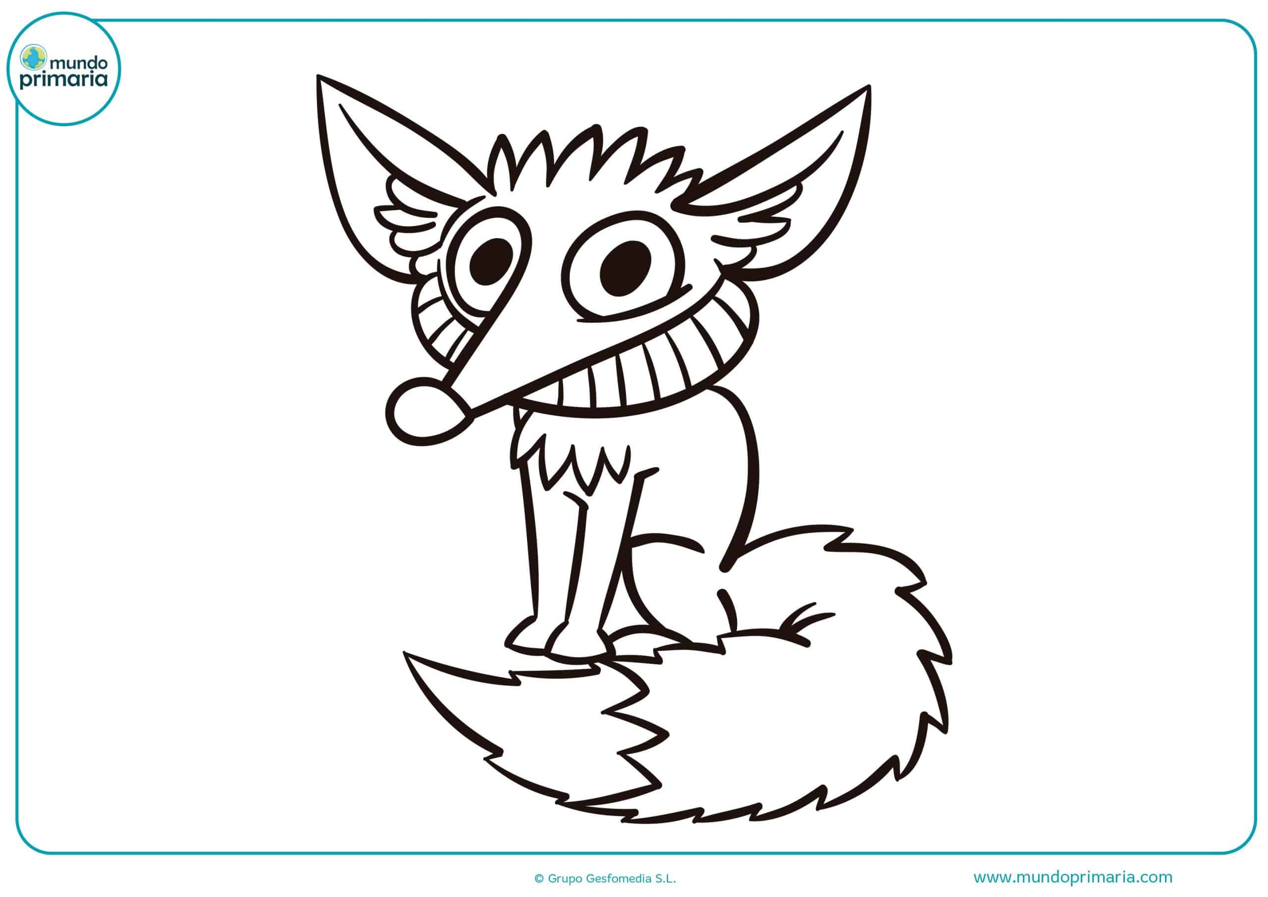 Colorear dibujo bosque animales niñas pequeñas