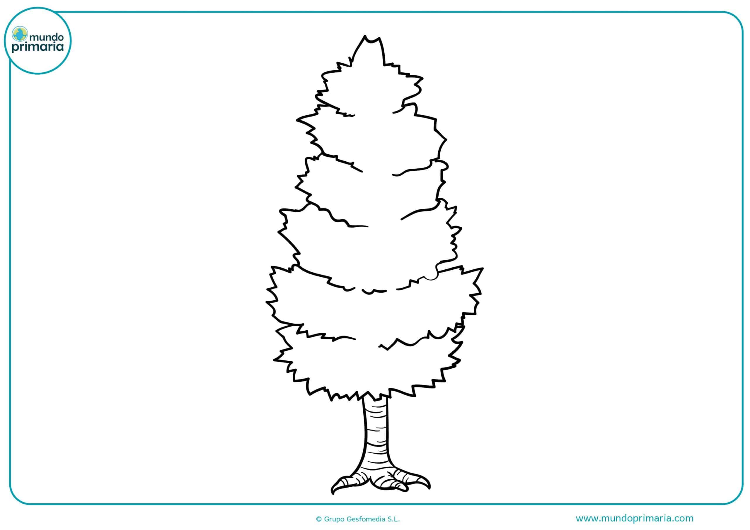 Dibujos arboles colorear fáciles