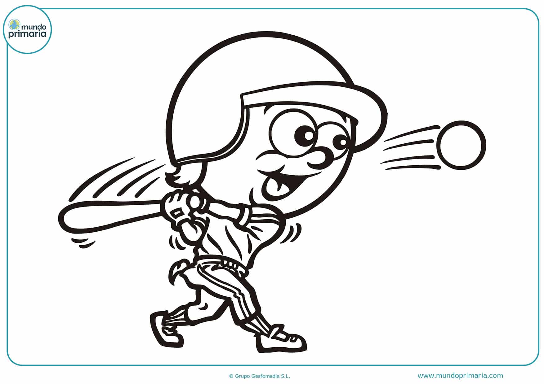 Colorear dibujos beisbol