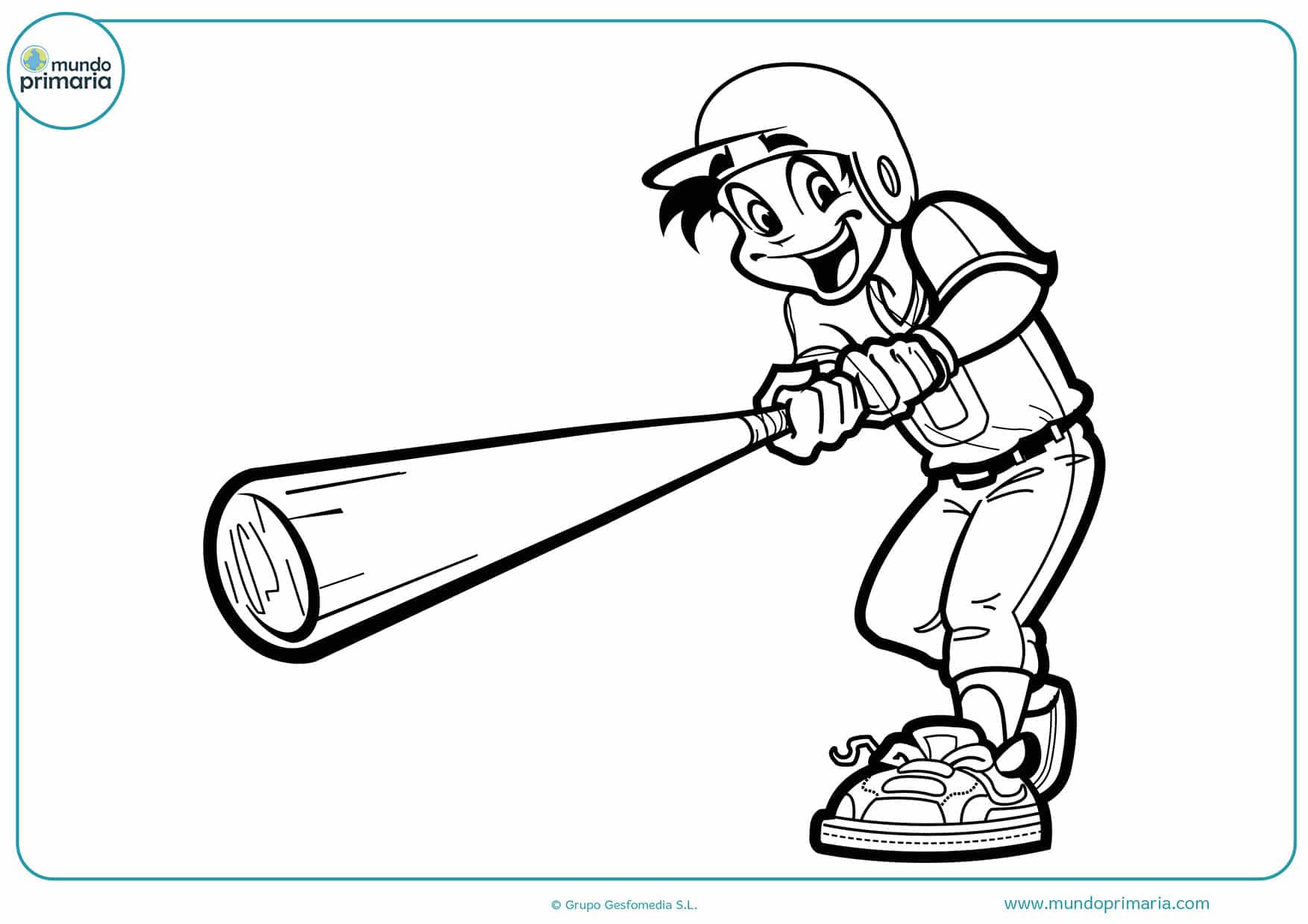 Dibujos colorear beisbol