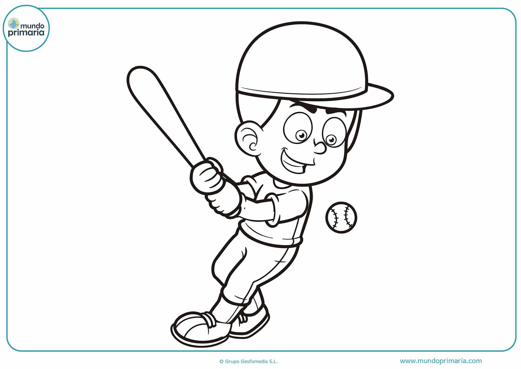 Dibujos beisbol colorear