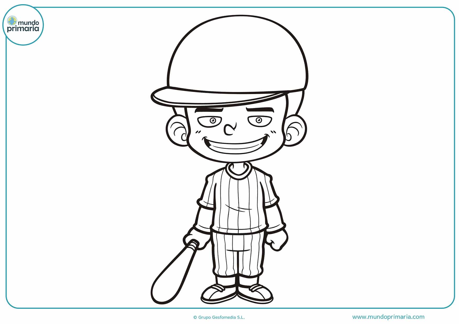 Dibujo beisbol para colorear e imprimir